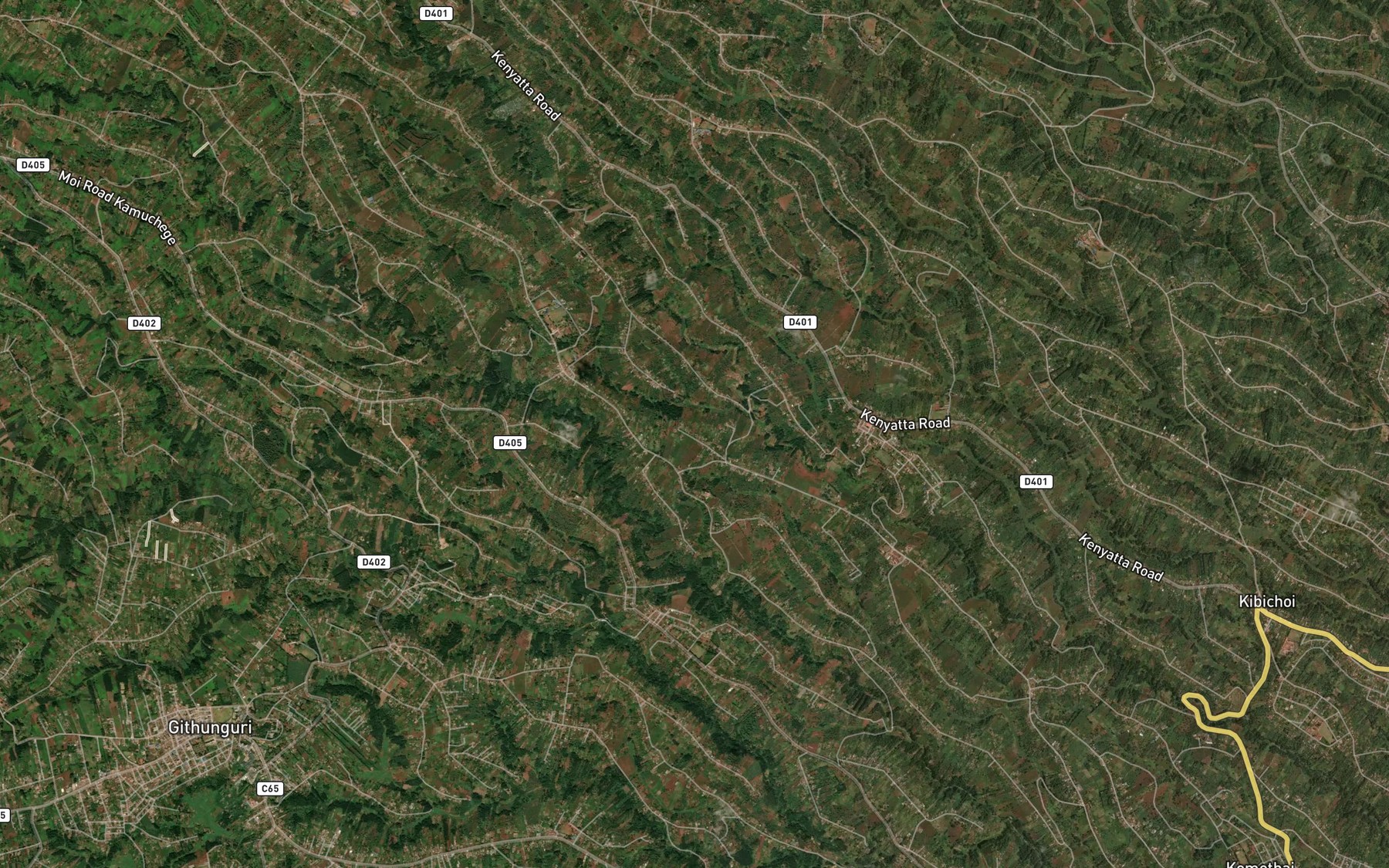 Satellite map of the Kachu