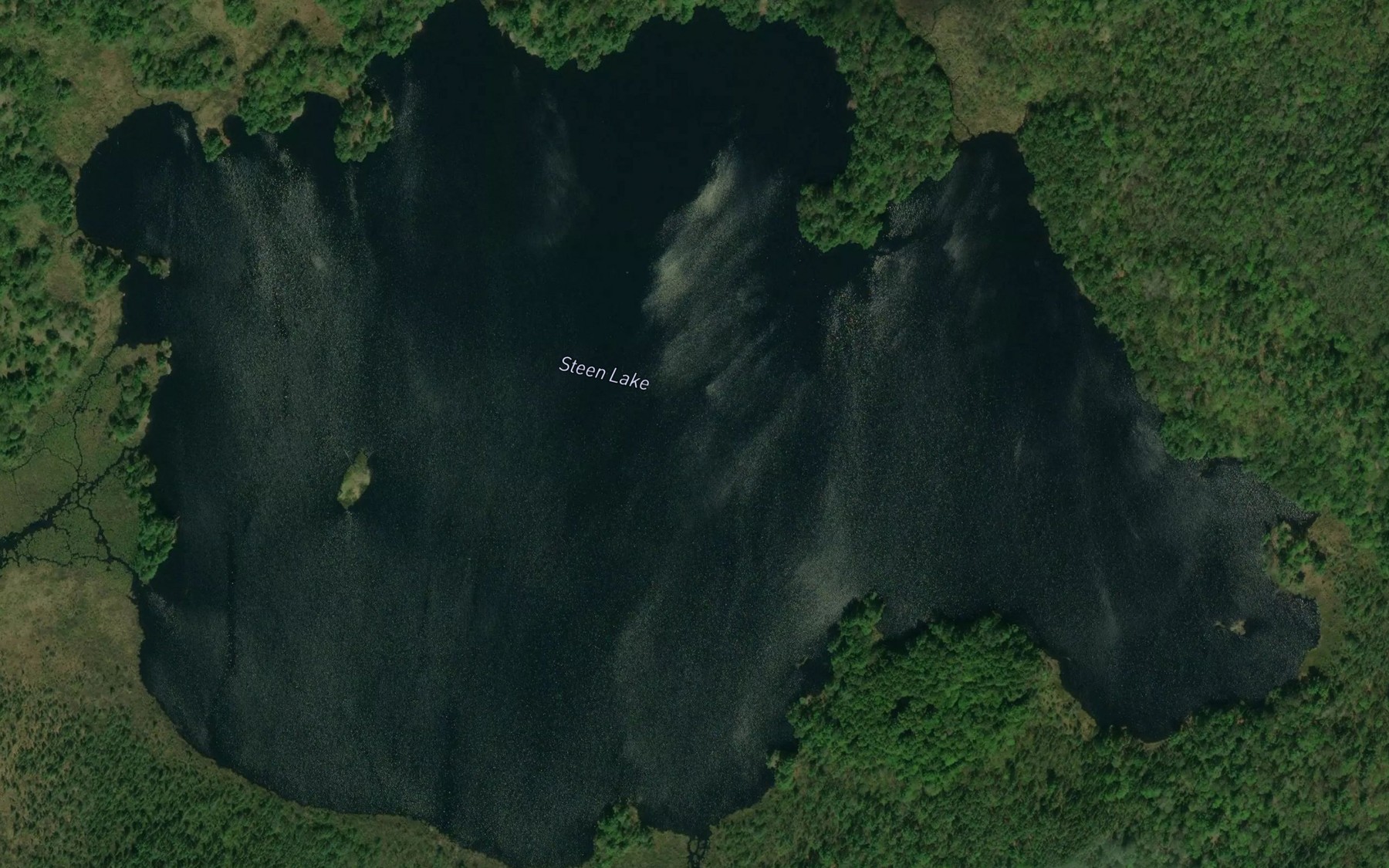 Satellite map of the Steen Lake