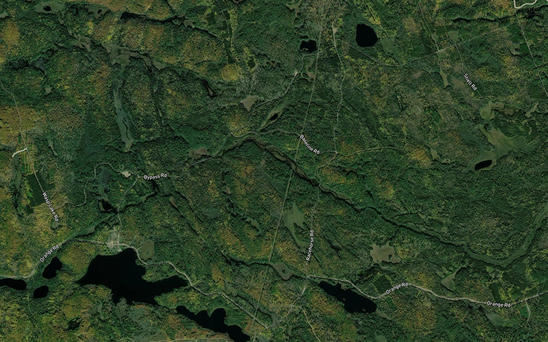 Satellite map of the Maunsell Creek