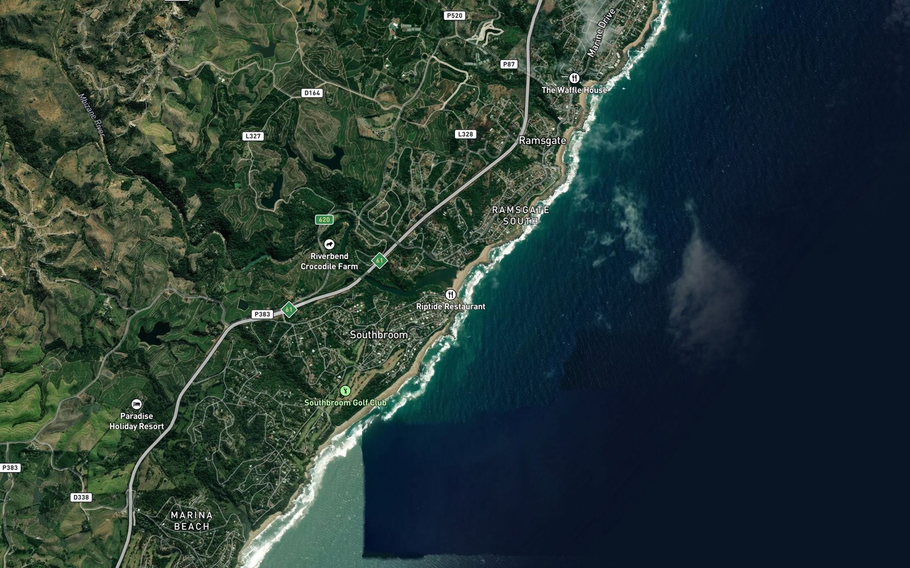 Satellite map of the Mbizane