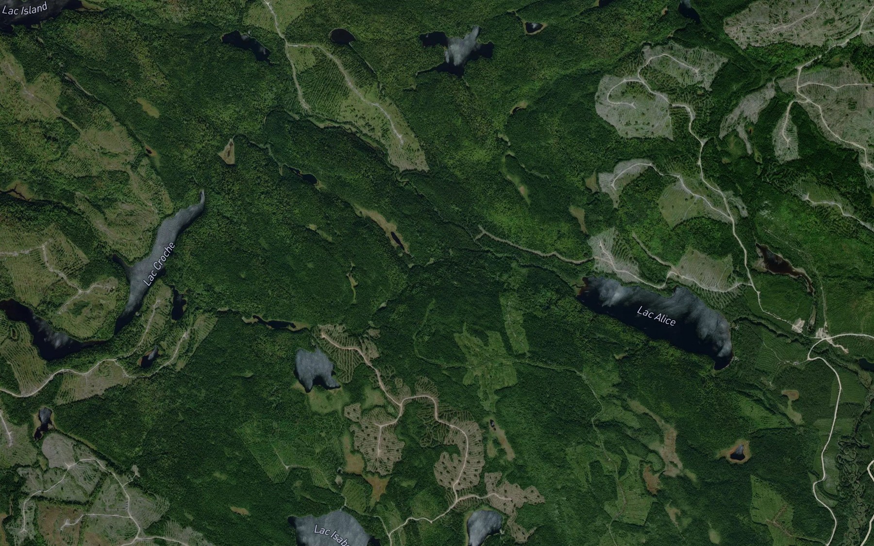 Satellite map of the Lac Coteau