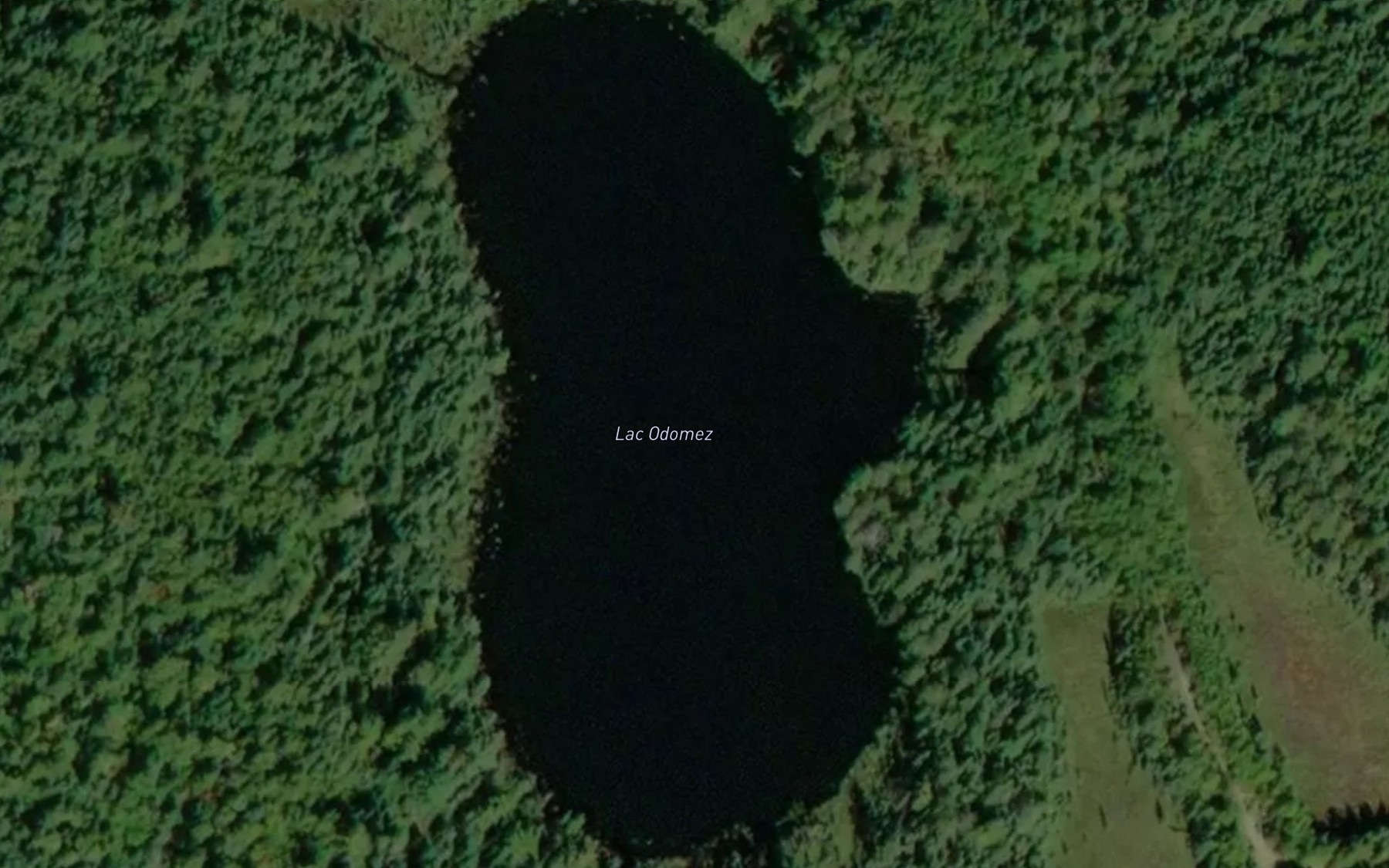 Satellite map of the Lac Odomez