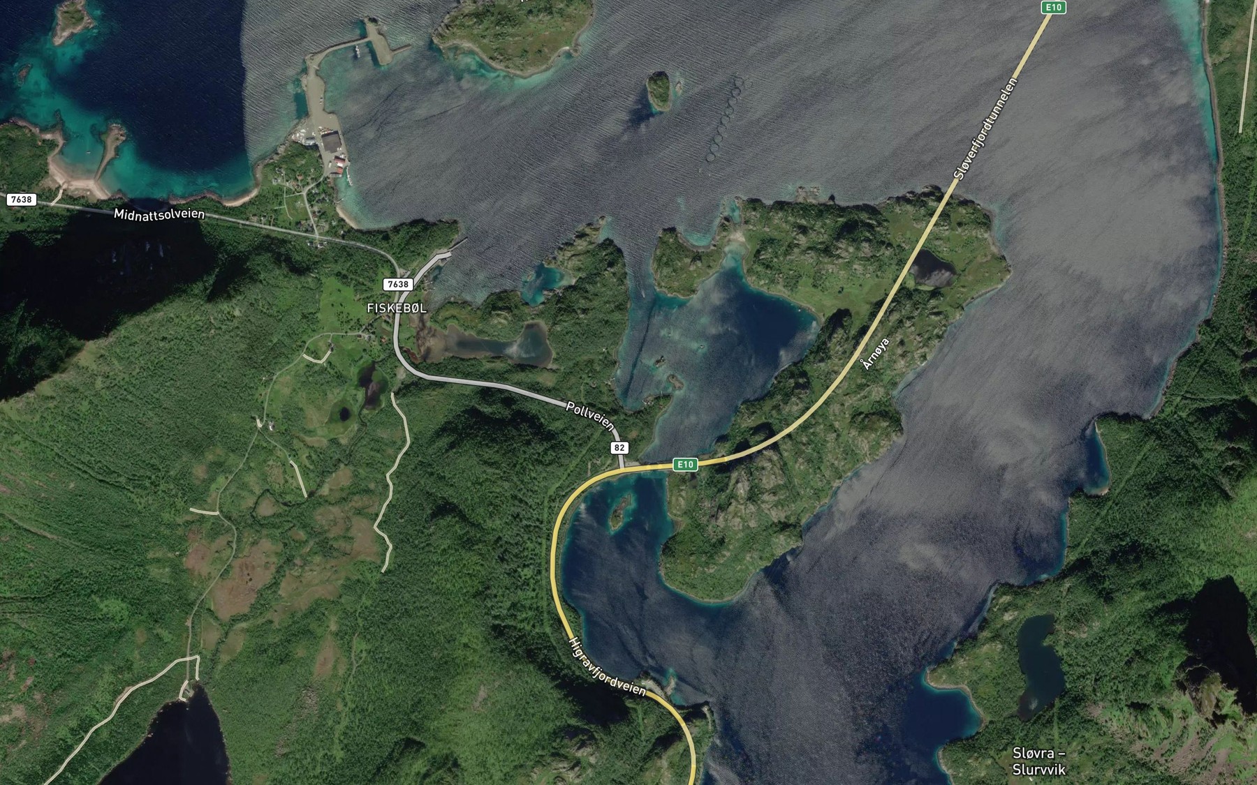 Satellite map of the Torvhaugbukta