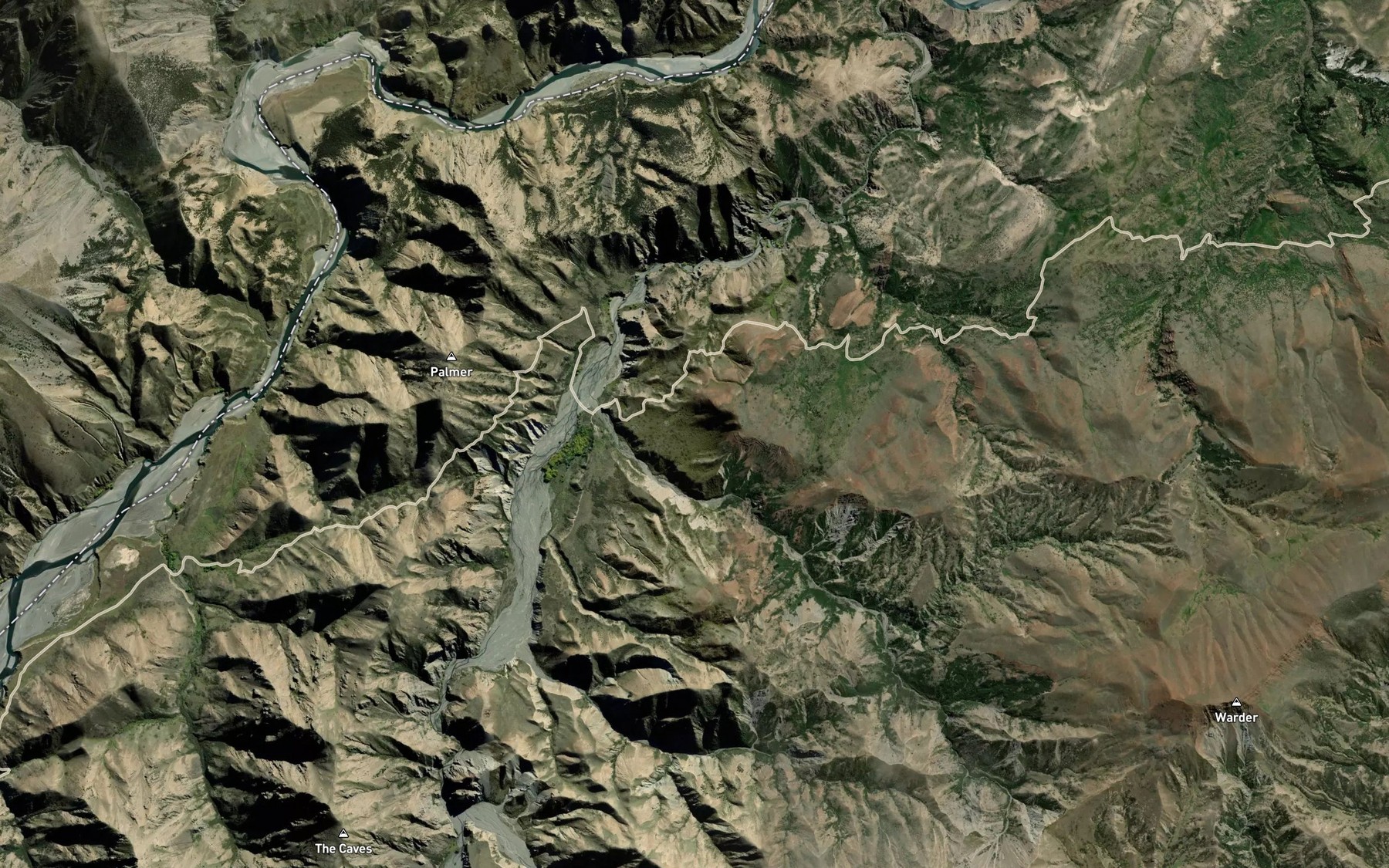 Satellite map of the Willows Stream