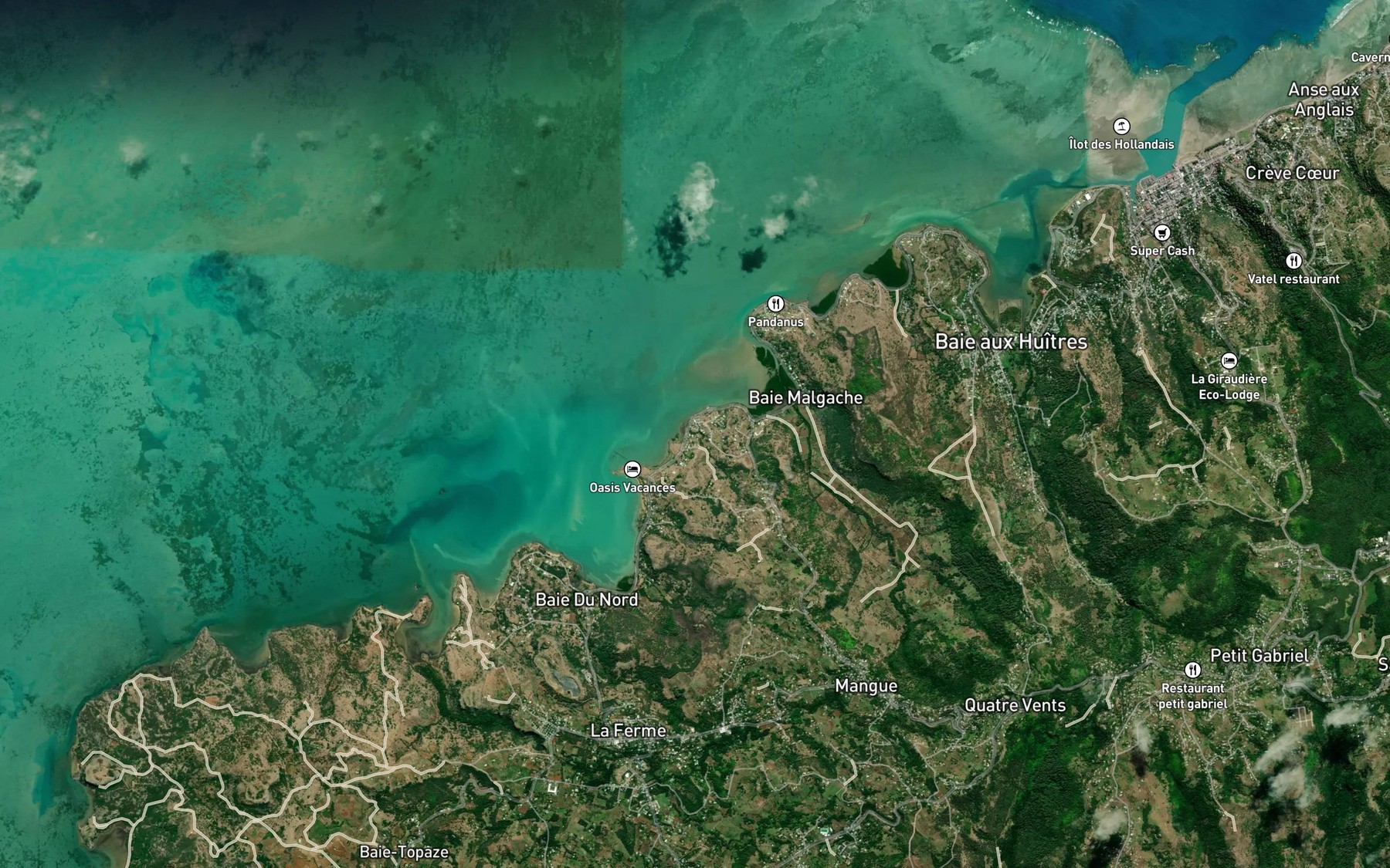 Satellite map of the Baie du Nord