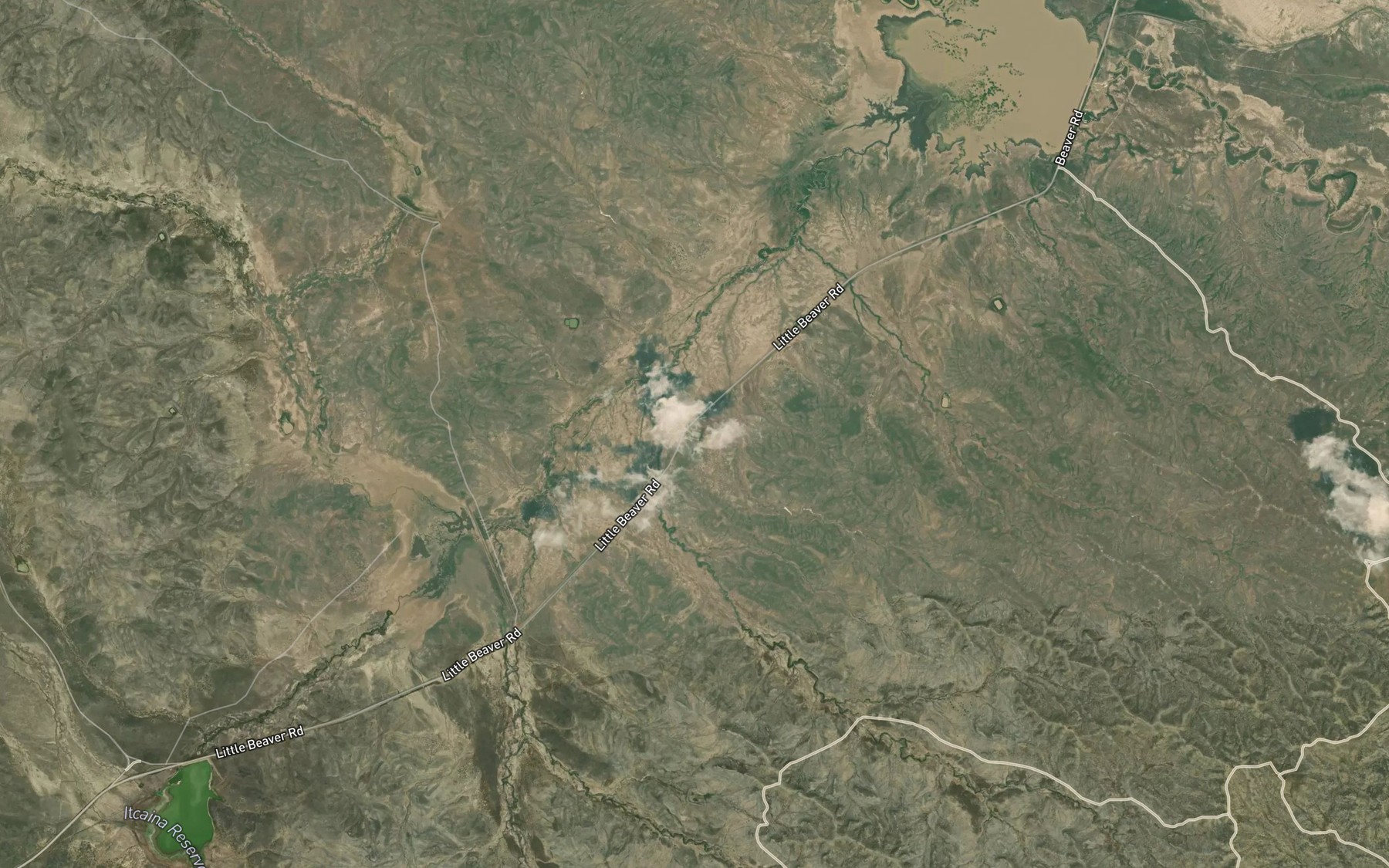 Satellite map of the Trail Reservoir