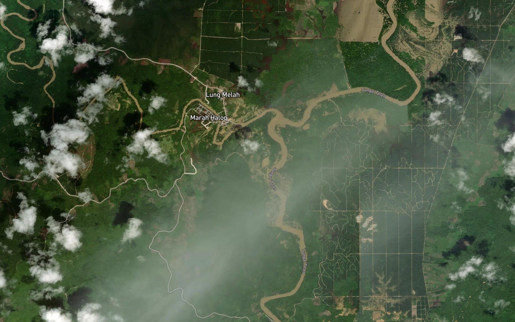 Satellite map of the Sungai Merah
