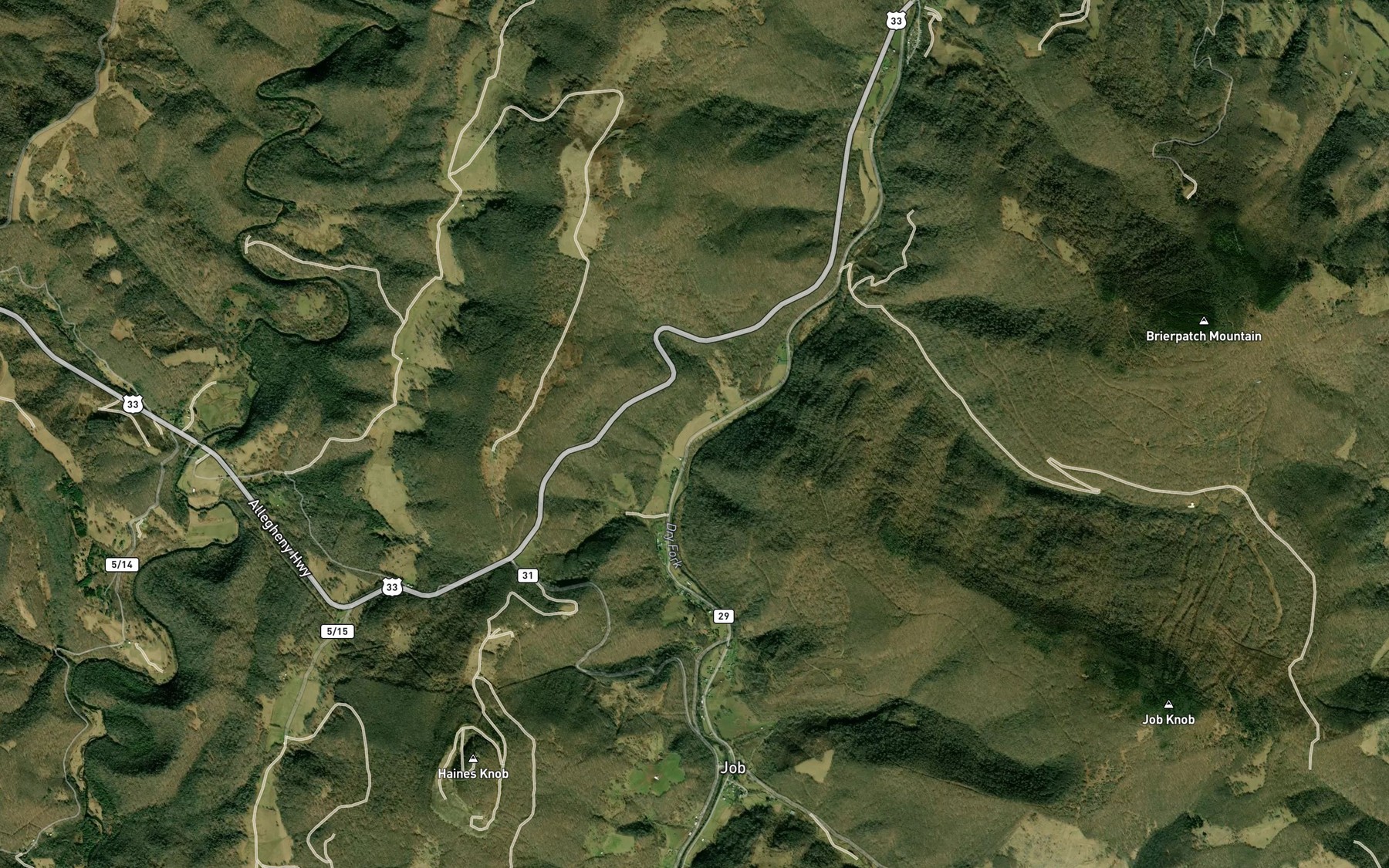 Satellite map of the John Mullennex Spring