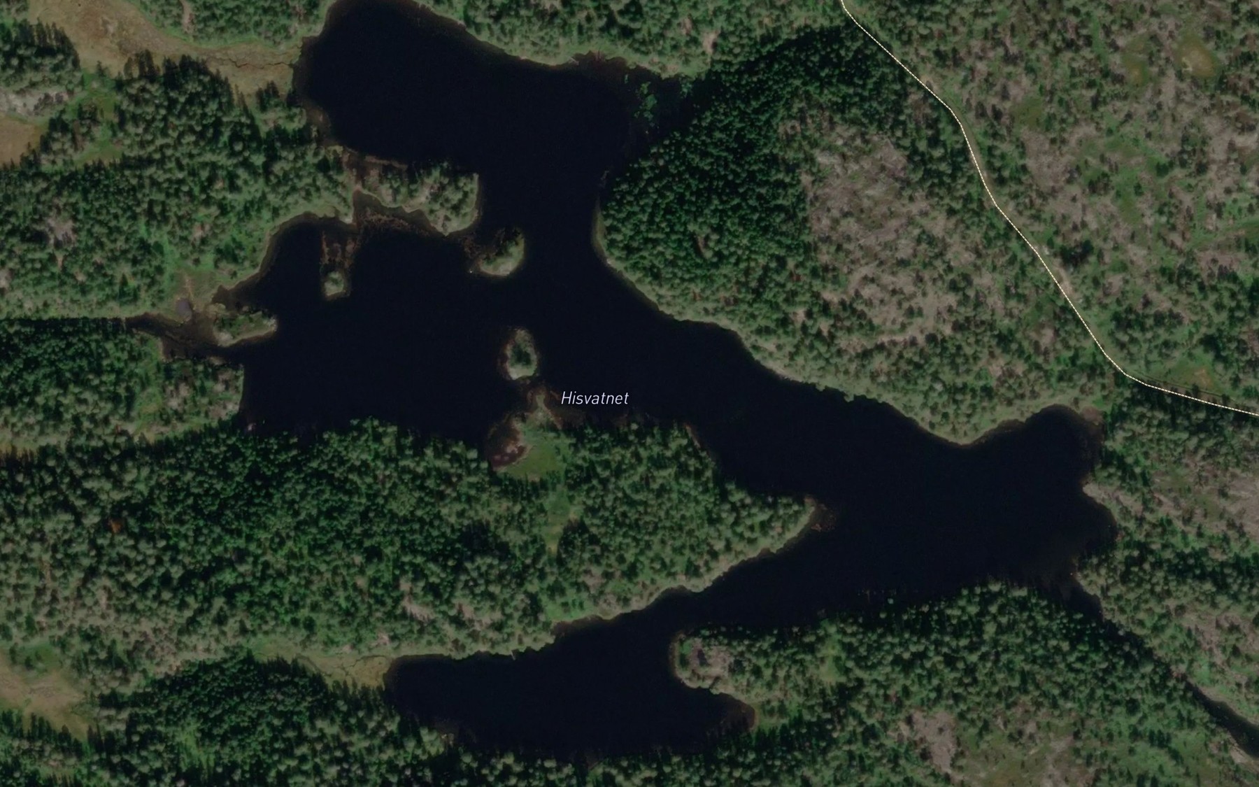 Satellite map of the Hisvann
