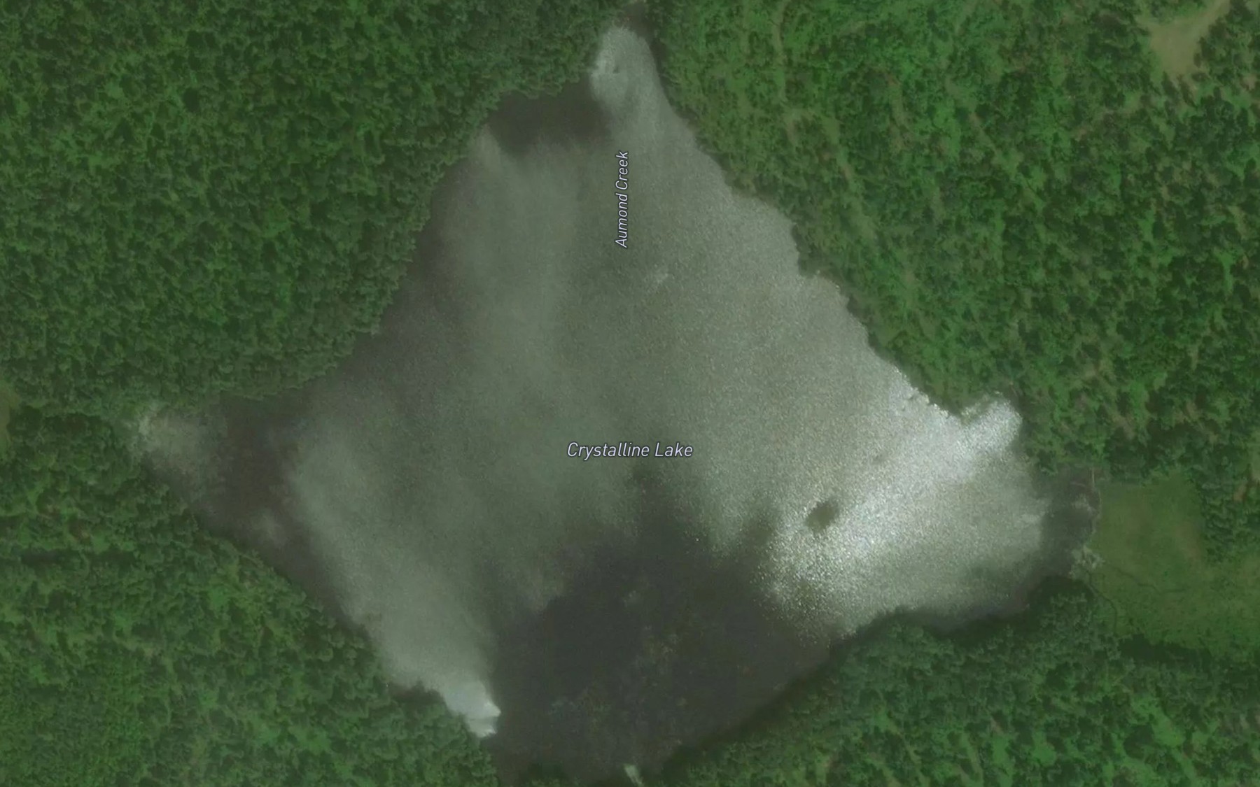 Satellite map of the Crystalline Lake
