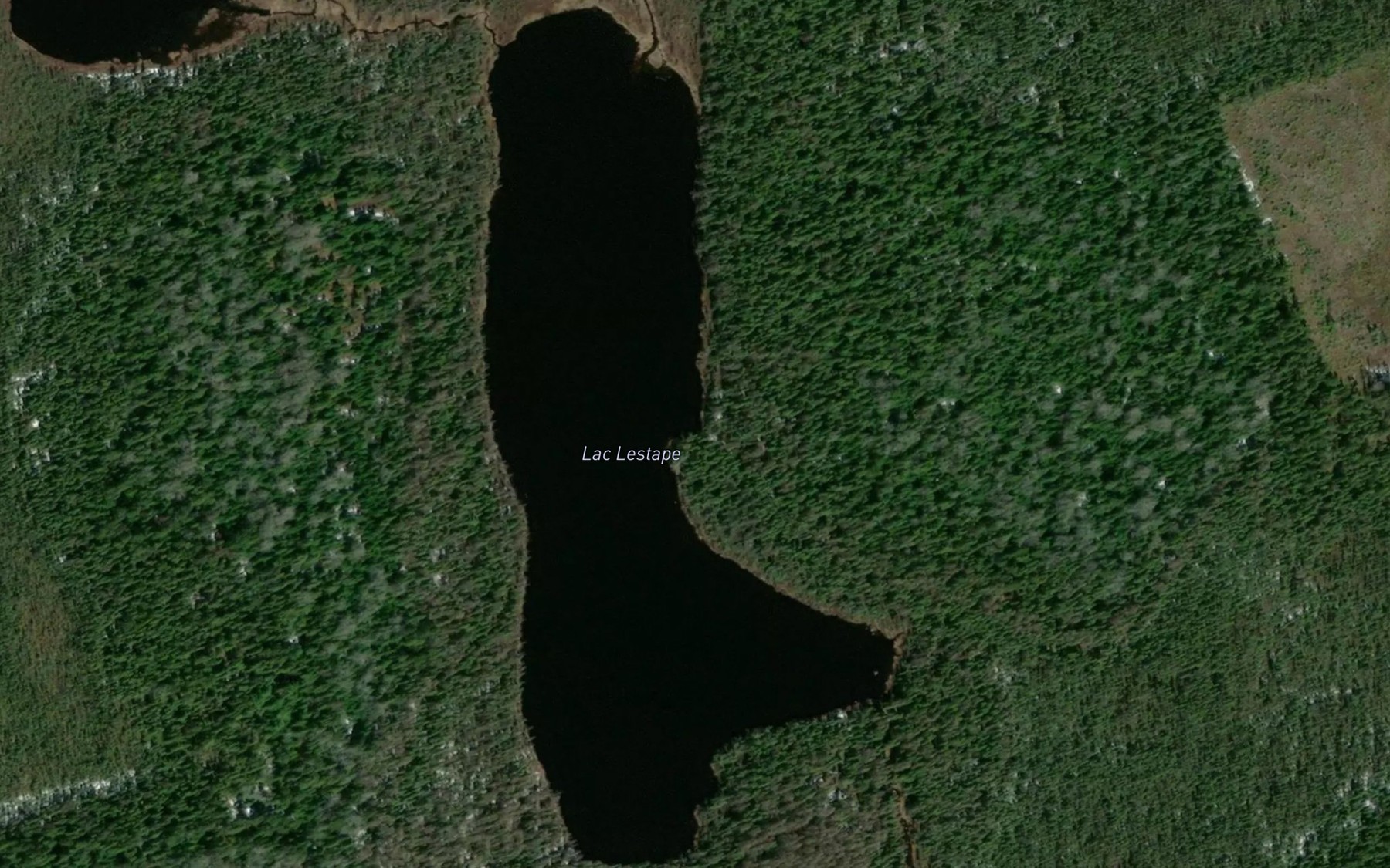 Satellite map of the Lac Lestape