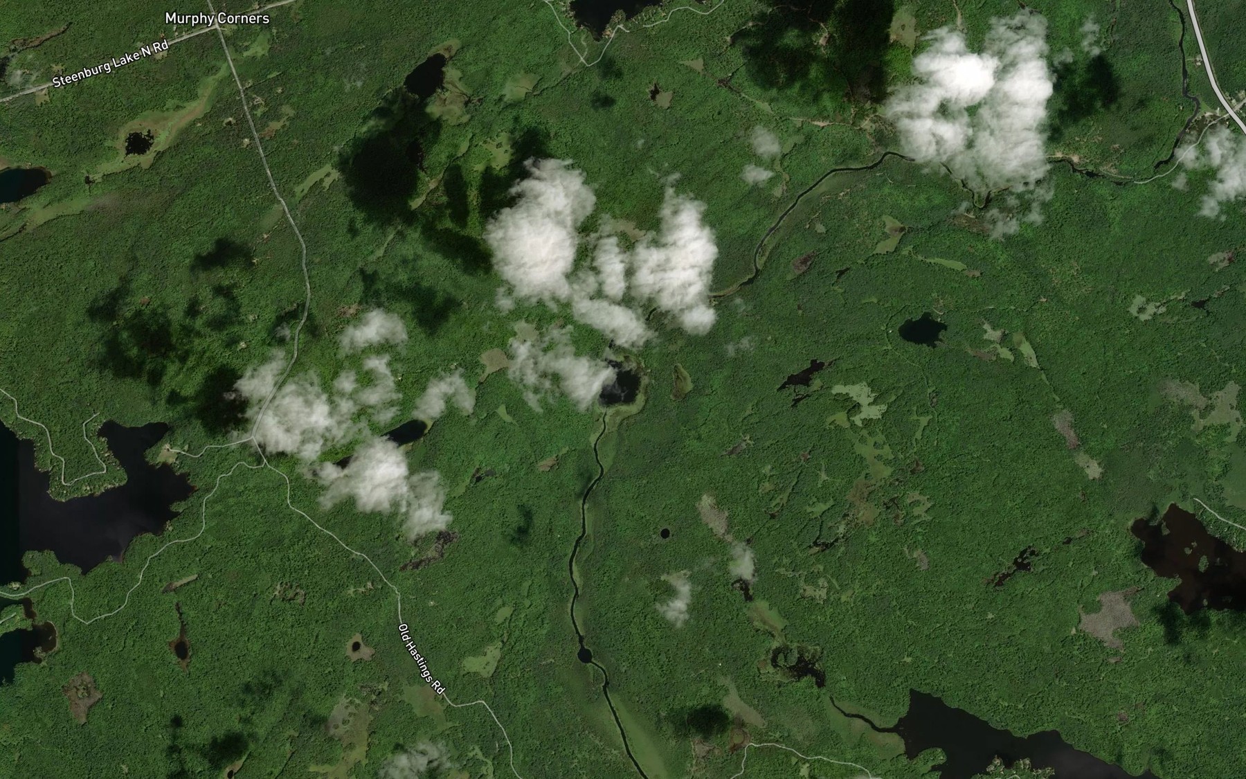 Satellite map of the Muskrat Lake
