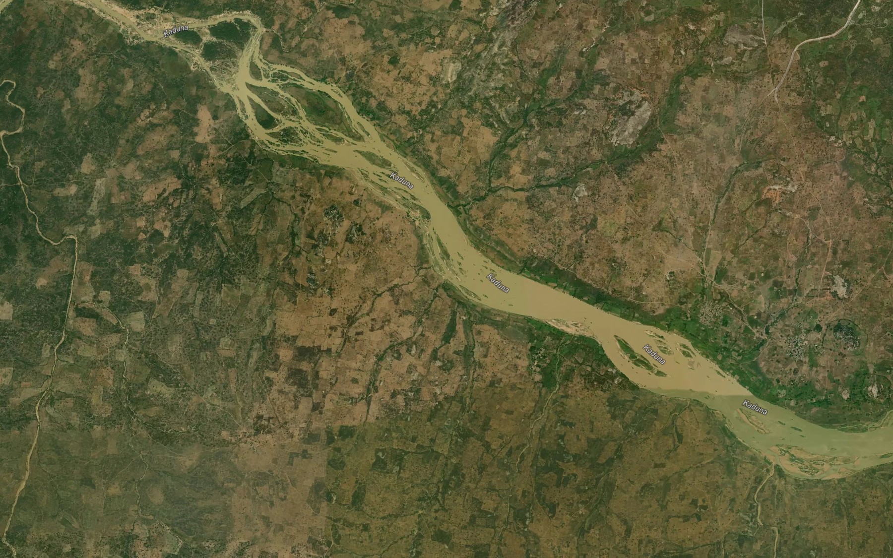 Satellite map of the River Gunugu