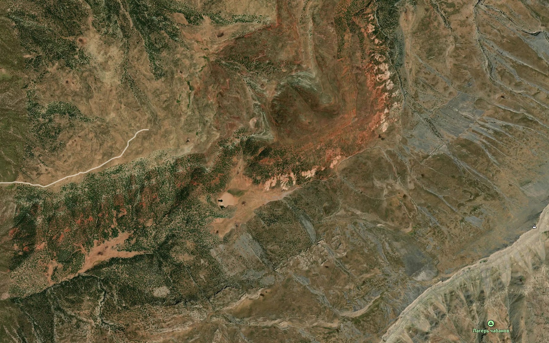 Satellite map of the Ravshan Ko`l