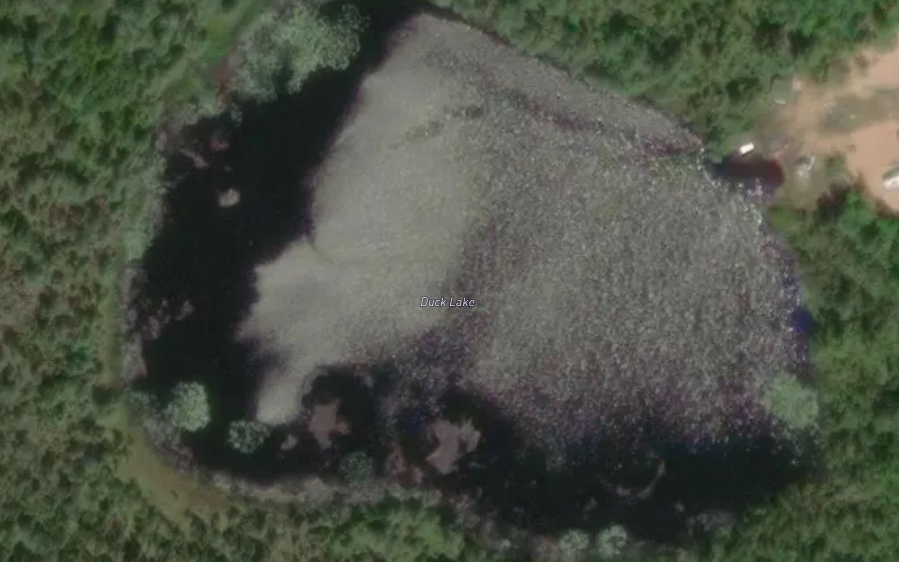 Satellite map of the Duck Lake