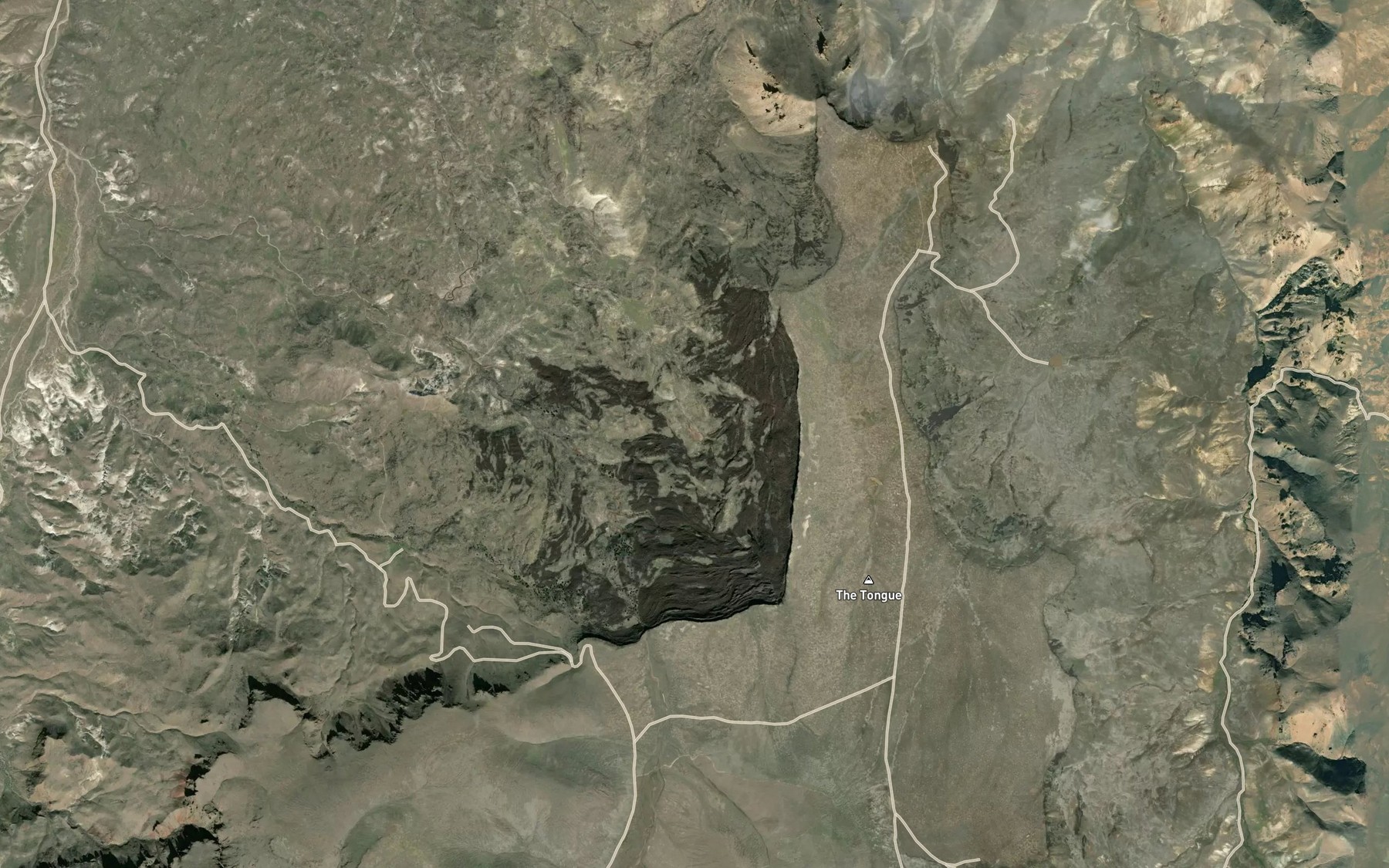 Satellite map of the Tule Lake
