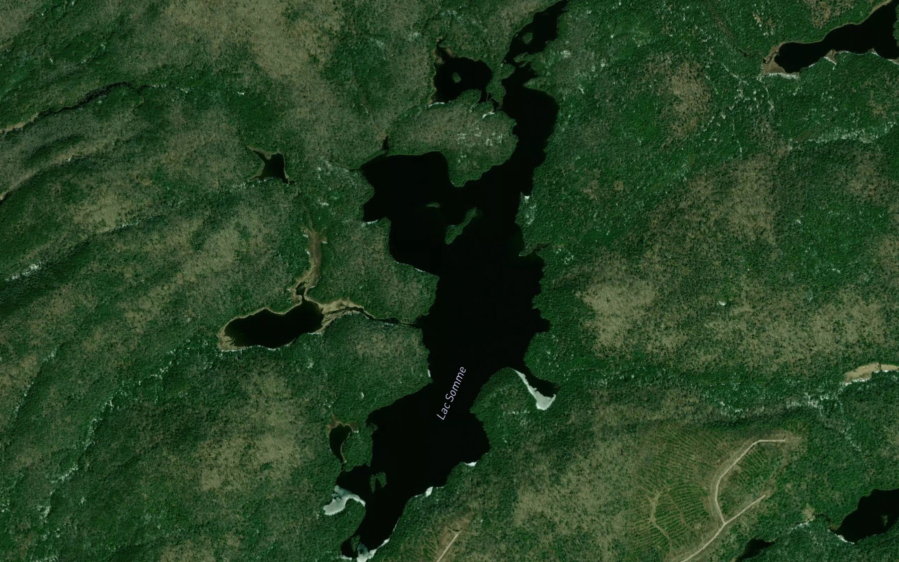 Satellite map of the Lac Somme