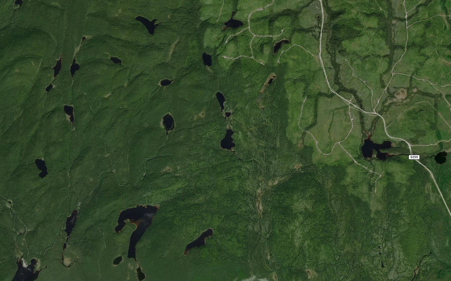 Satellite map of the Lac Bertrand