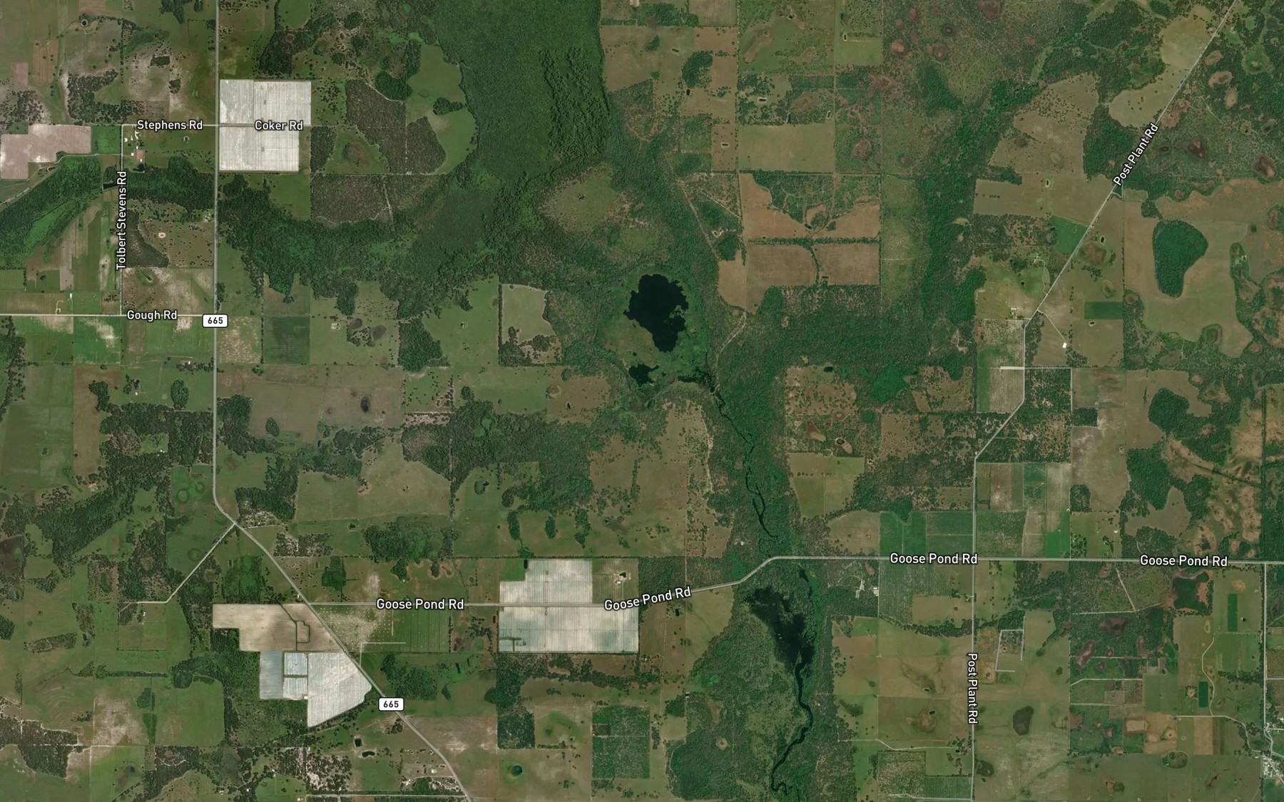 Satellite map of the Cypress Branch