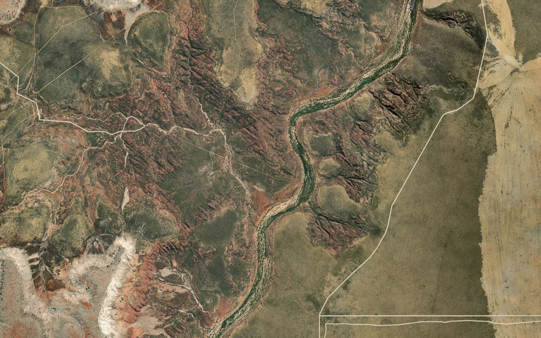 Satellite map of the Woonana Gully