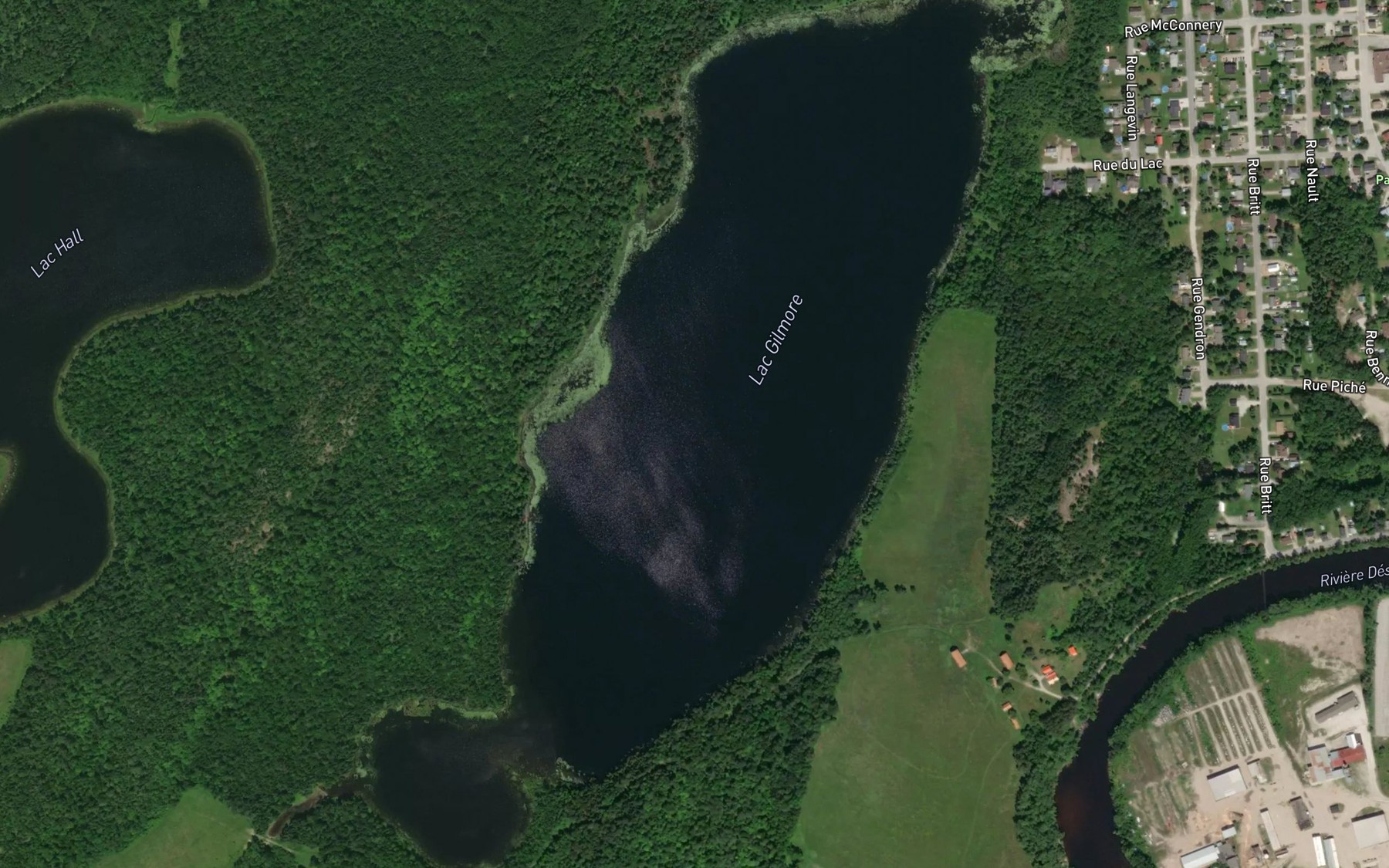 Satellite map of the Lac Gilmore