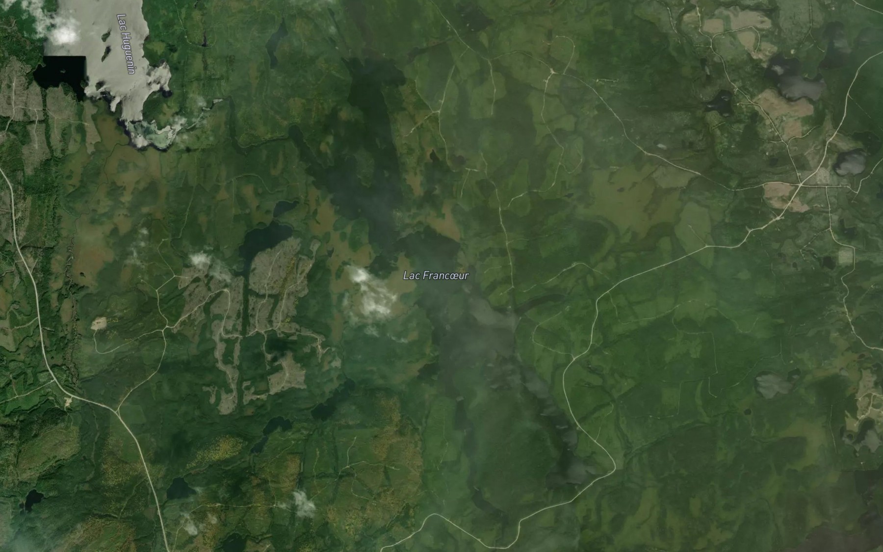 Satellite map of the Lac Francoeur