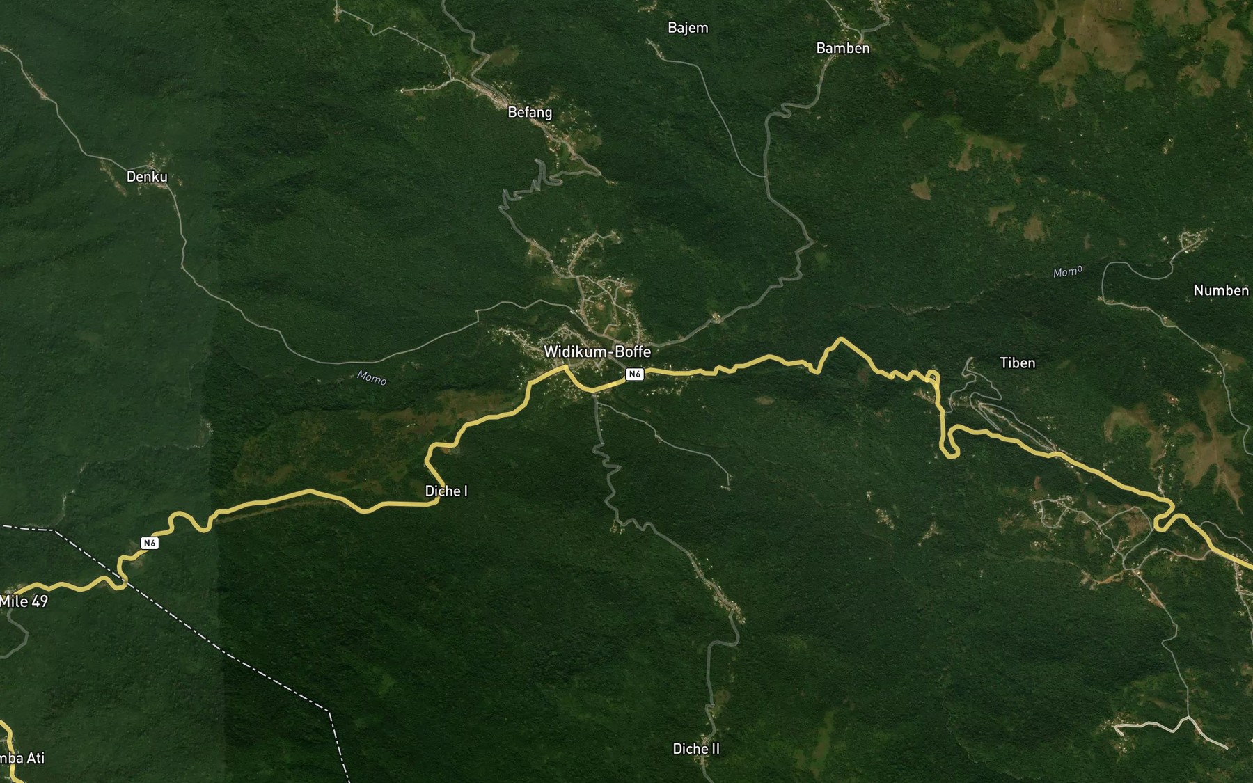Satellite map of the Momom