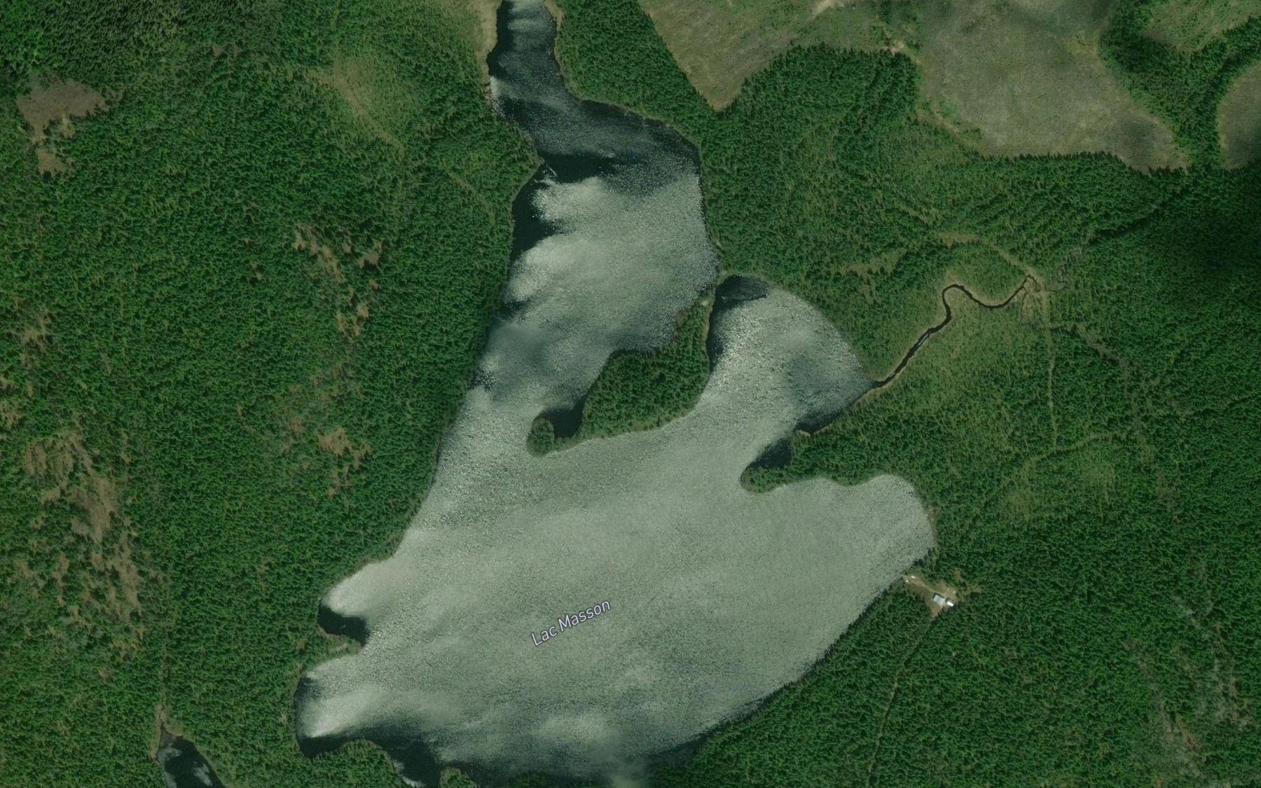 Satellite map of the Lac Masson