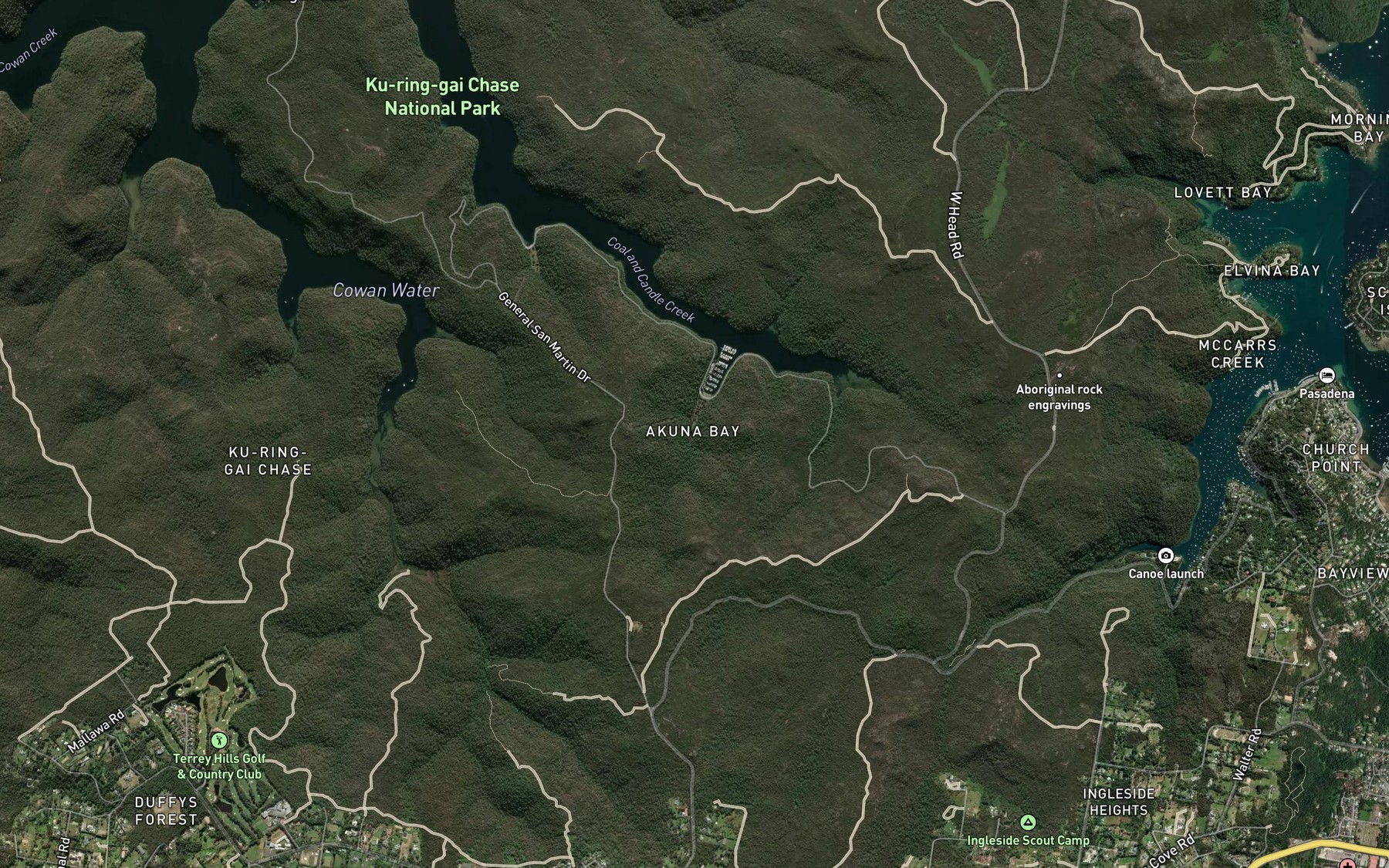 Satellite map of the Aruna Bay