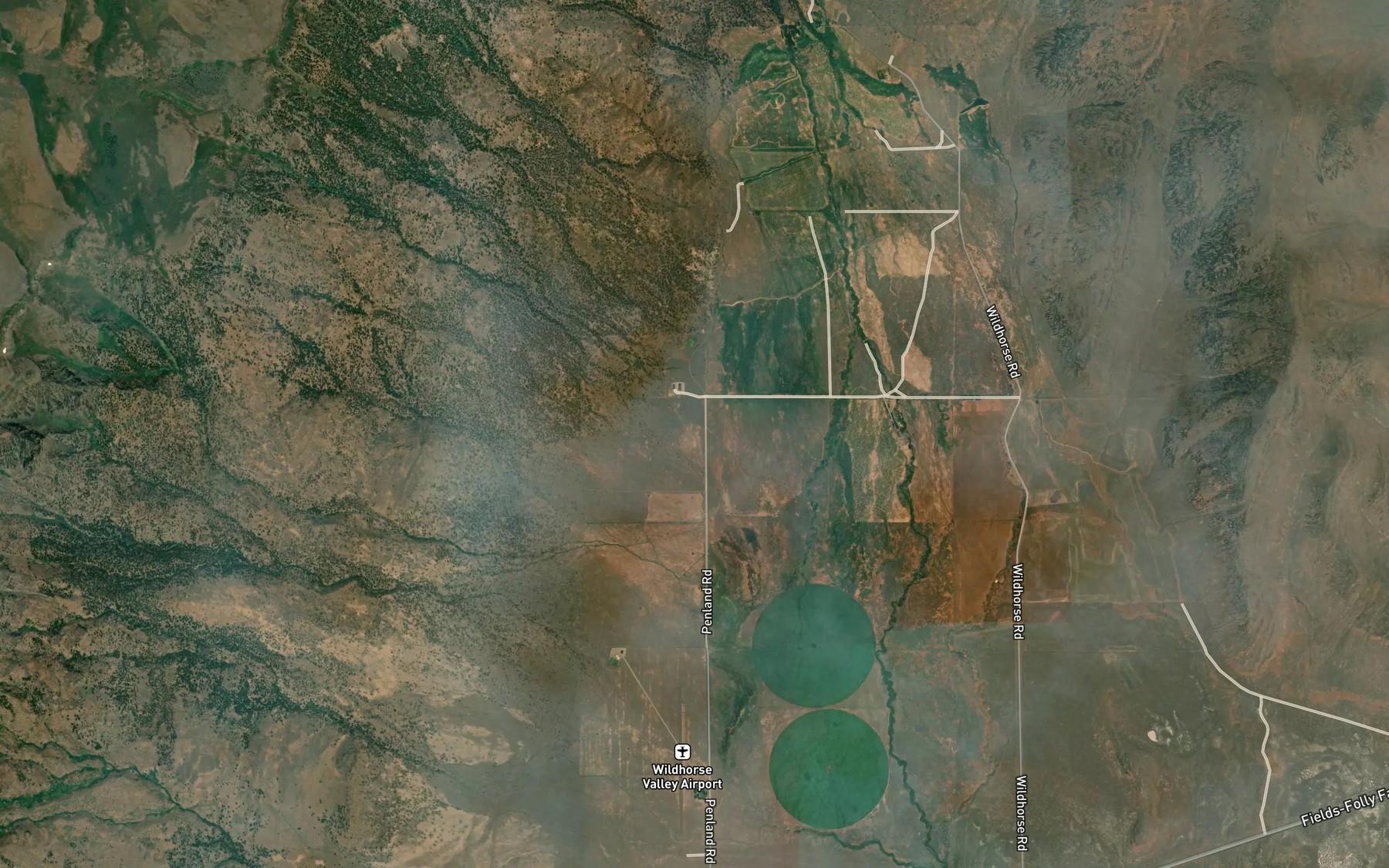 Satellite map of the Deppy Creek