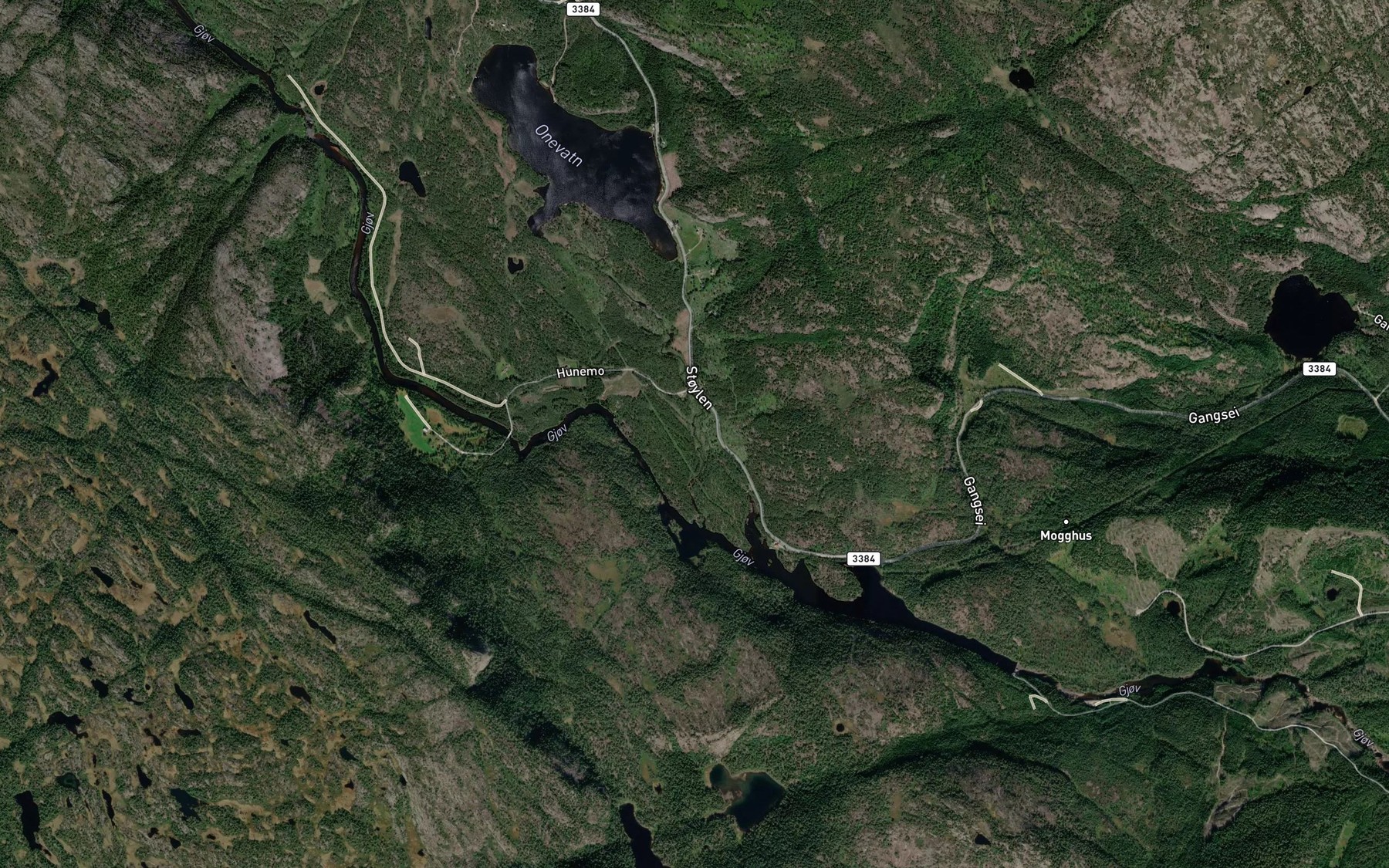 Satellite map of the Tiljebekken