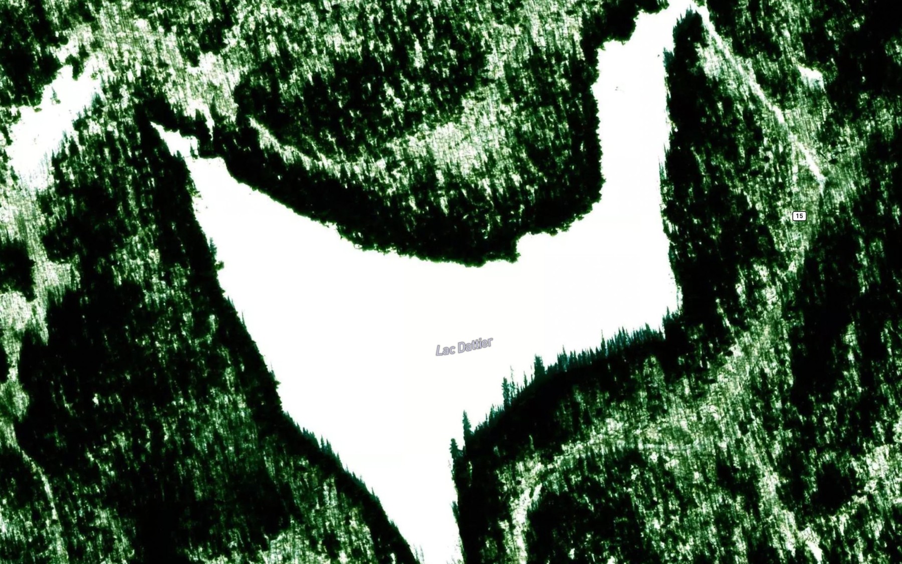 Satellite map of the Lac Dattier