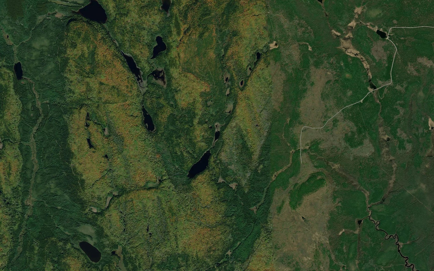 Satellite map of the Little Finlander Lake