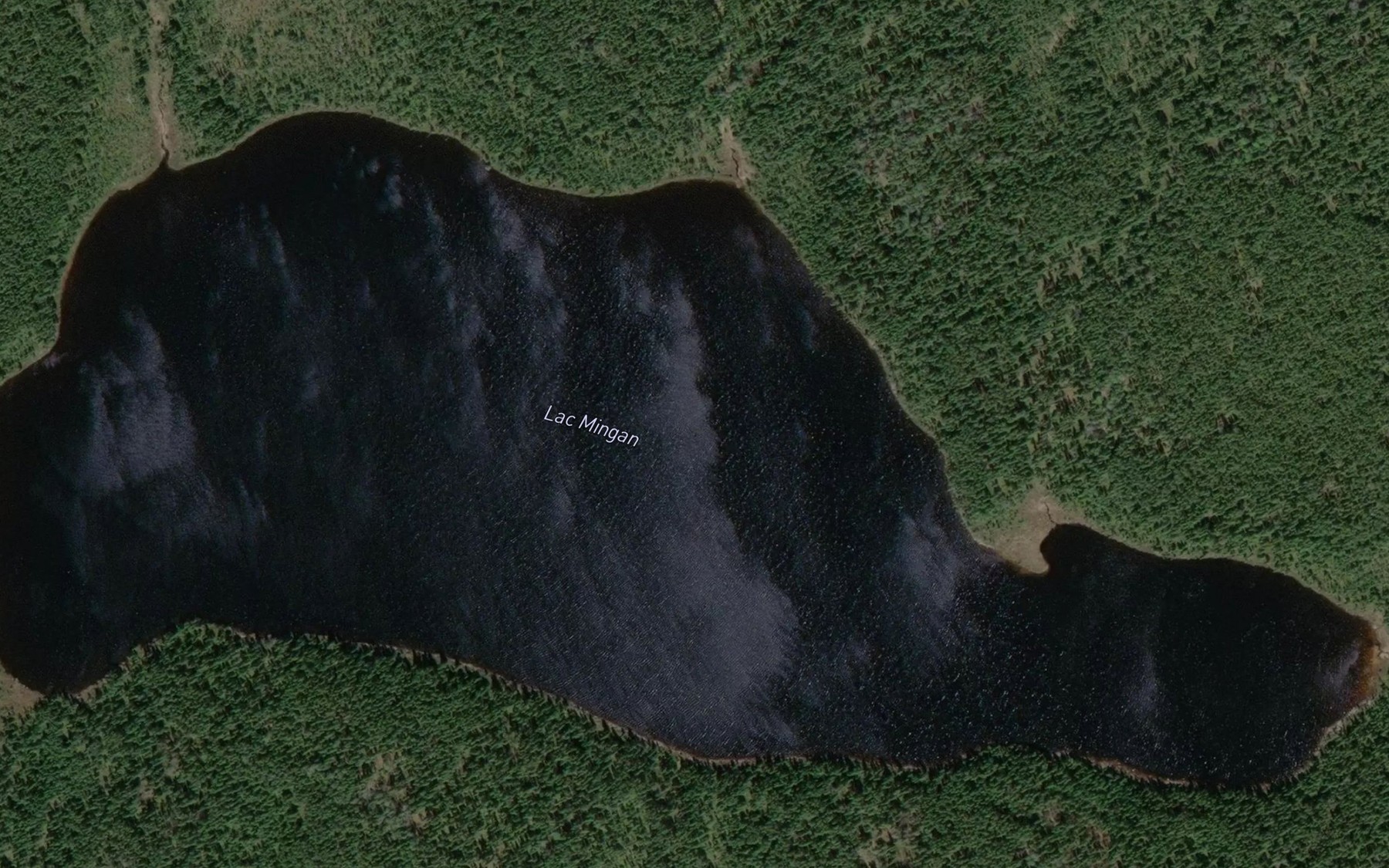 Satellite map of the Lac Mingan