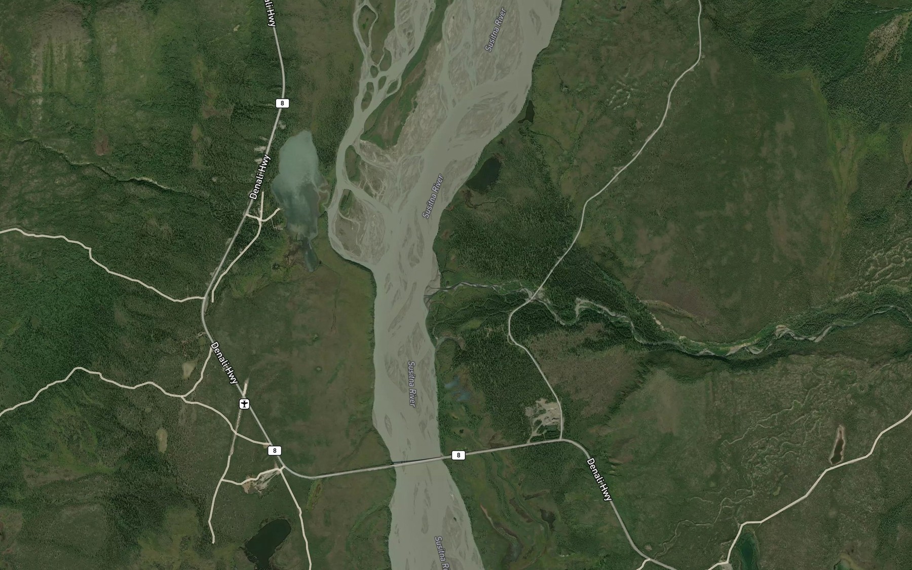 Satellite map of the Windy Creek