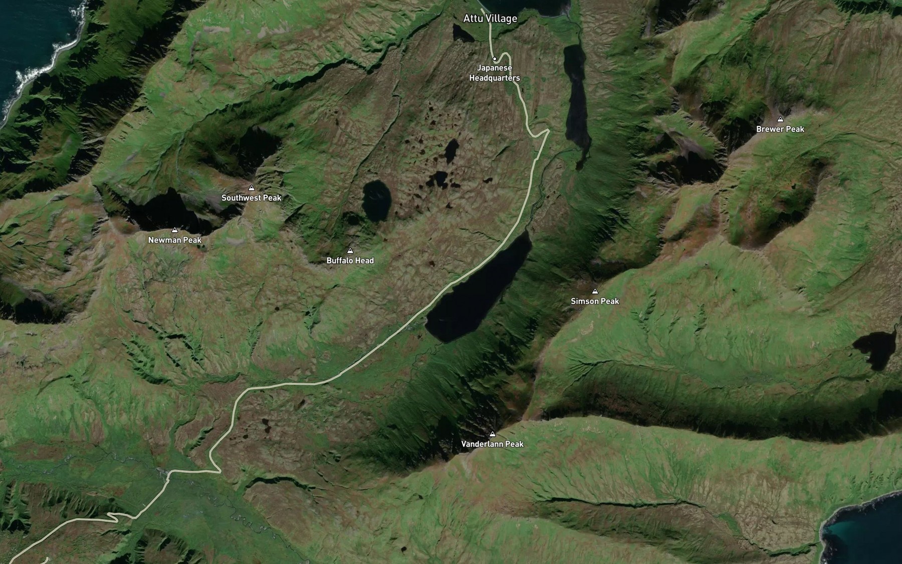 Satellite map of the Lake Cories