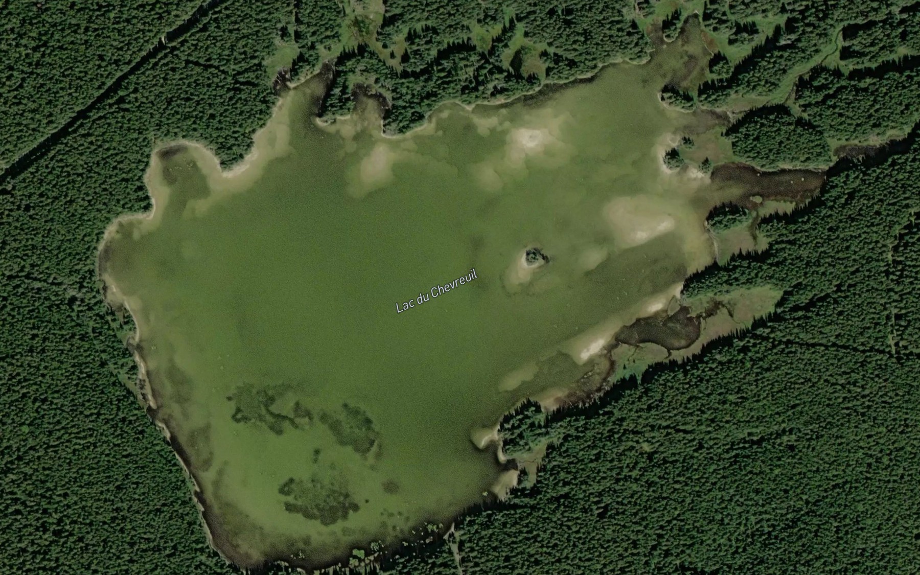 Satellite map of the Lac du Chevreuil