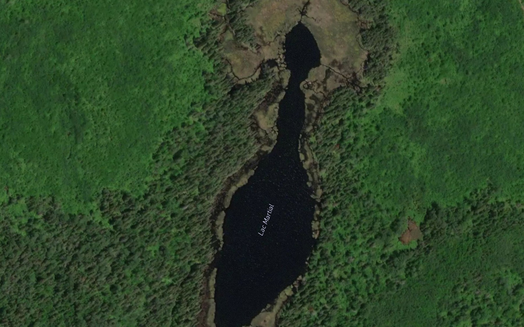 Satellite map of the Lac Martial