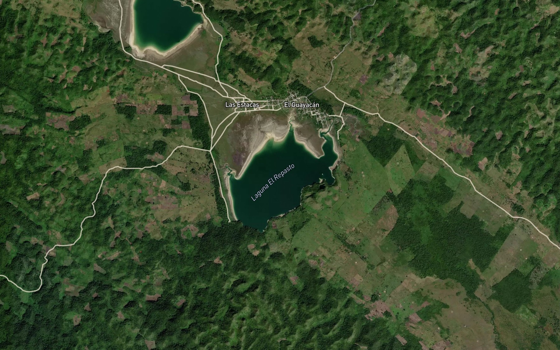 Satellite map of the Laguna El Repasto