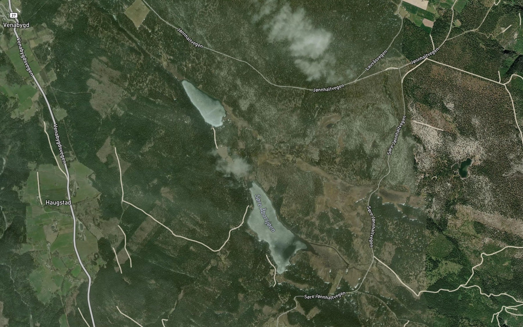 Satellite map of the Kaldvassbekken