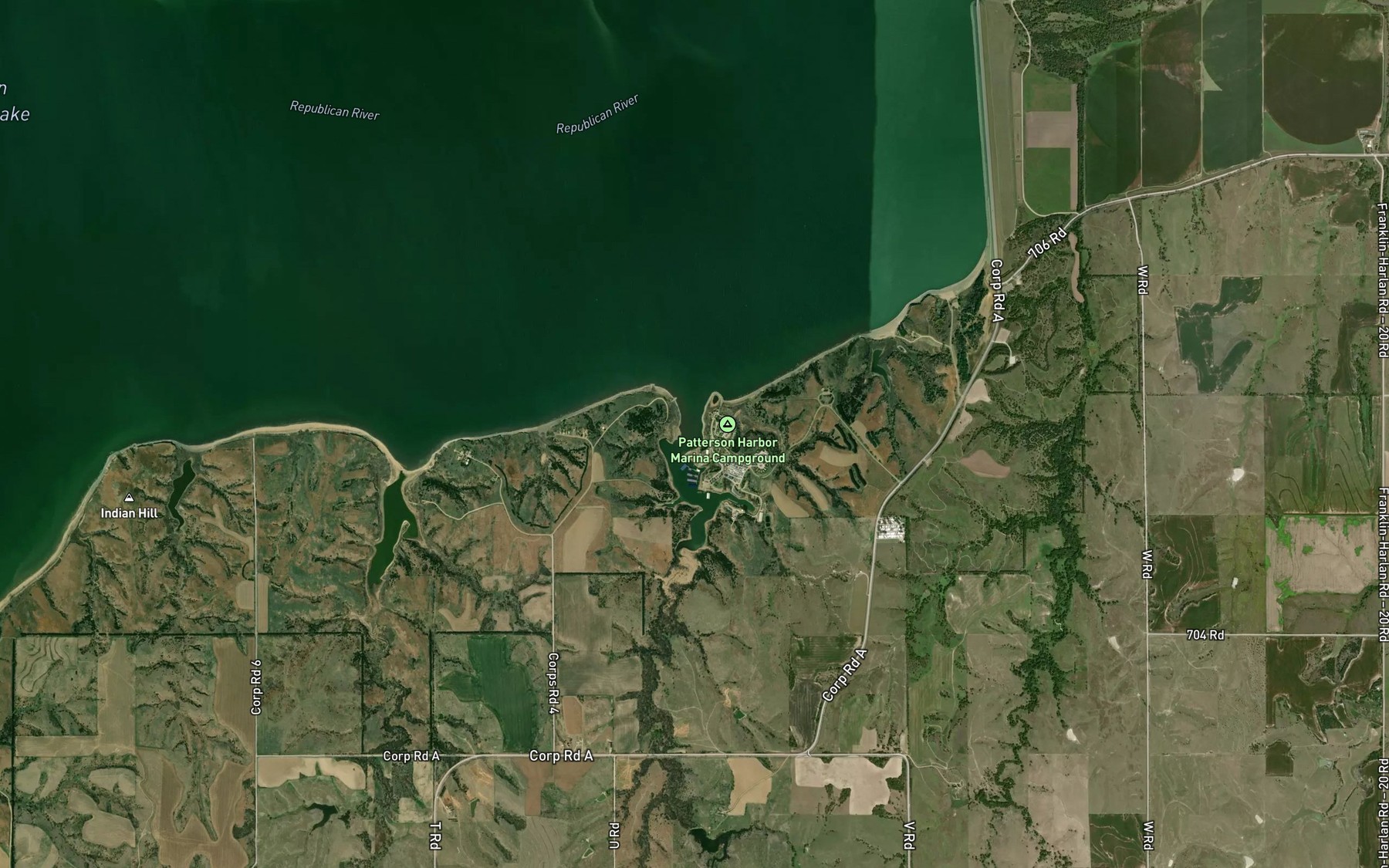 Satellite map of the Patterson Harbor