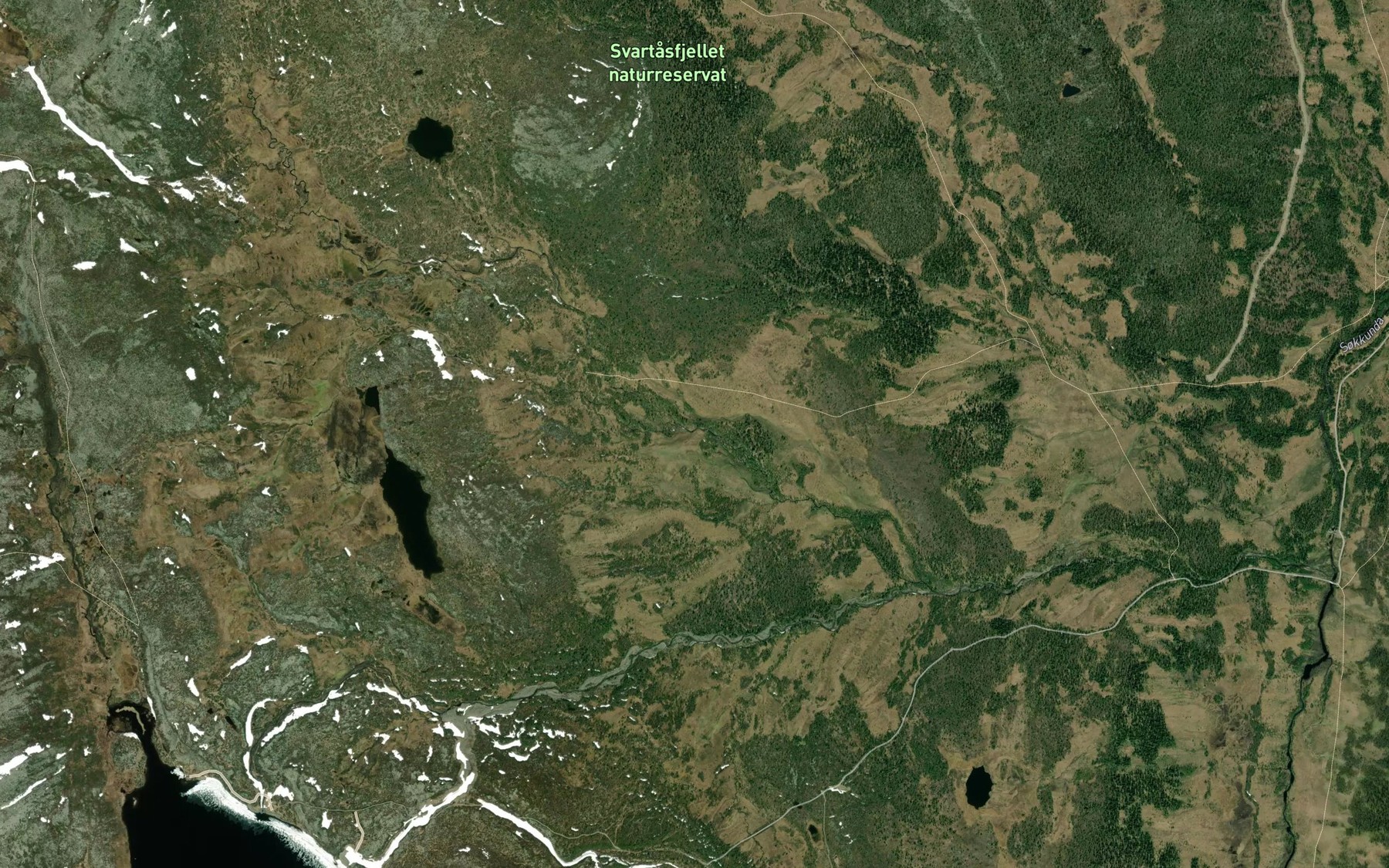 Satellite map of the Svartbekken