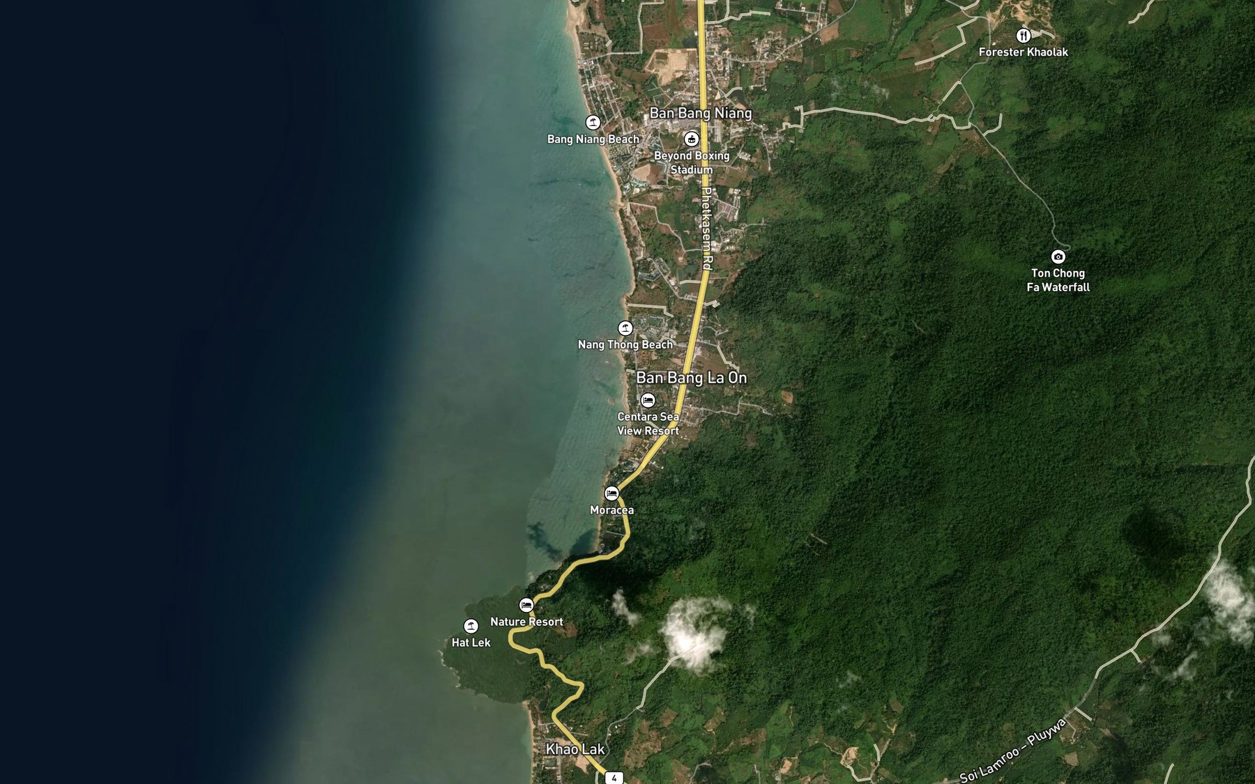 Satellite map of the Khlong Bang La On