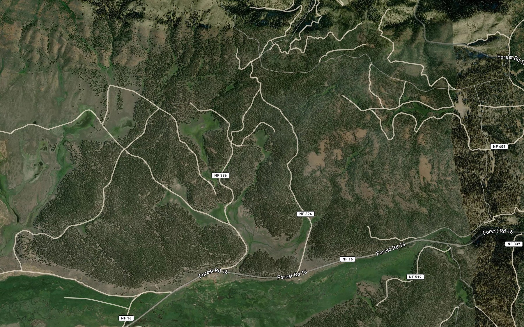 Satellite map of the Little Rock Spring