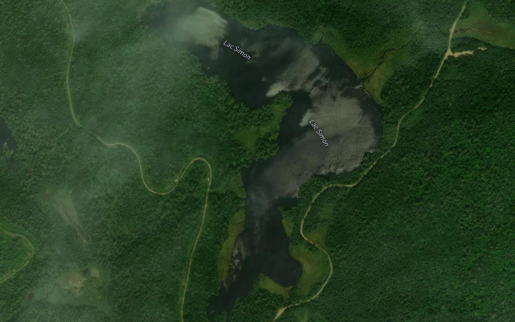 Satellite map of the Lac Simon