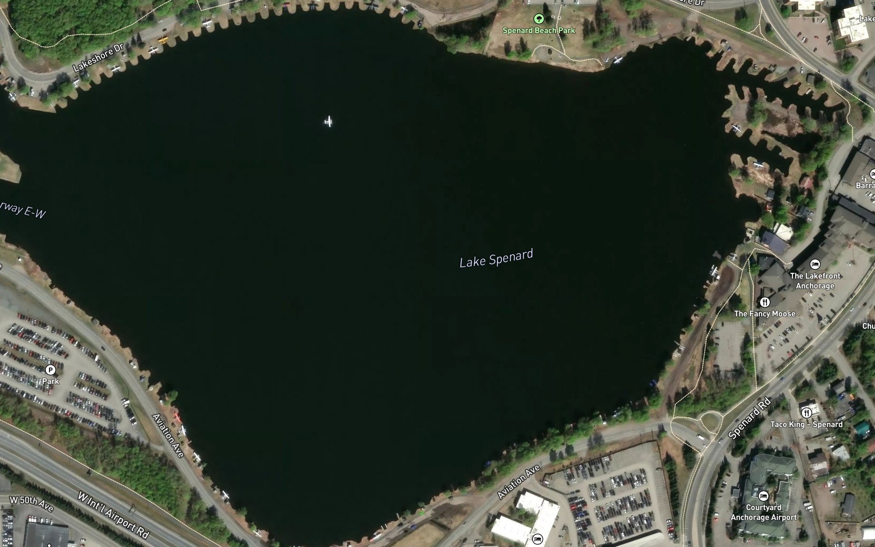 Satellite map of the Lake Spenard