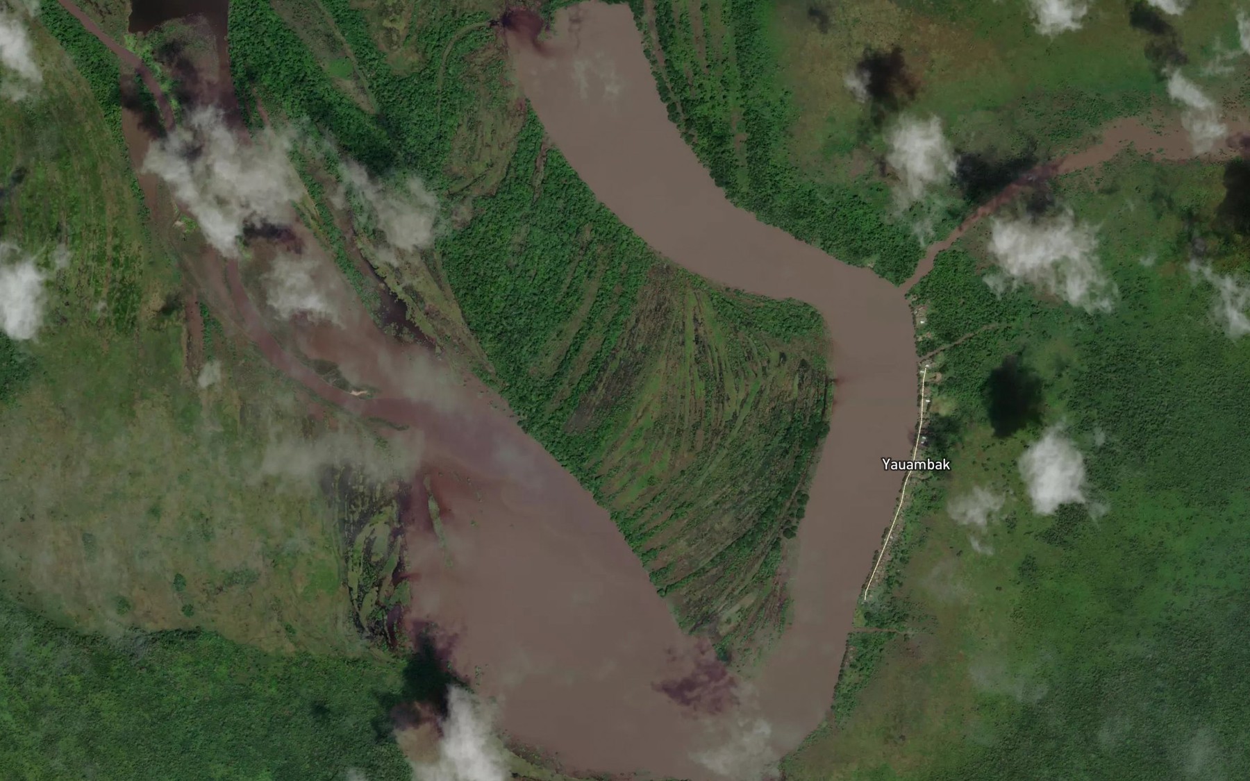 Satellite map of the Avatip Lagoon