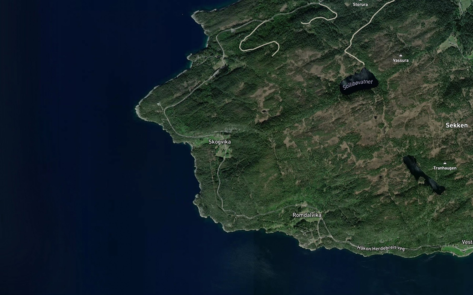 Satellite map of the Kvernagrova