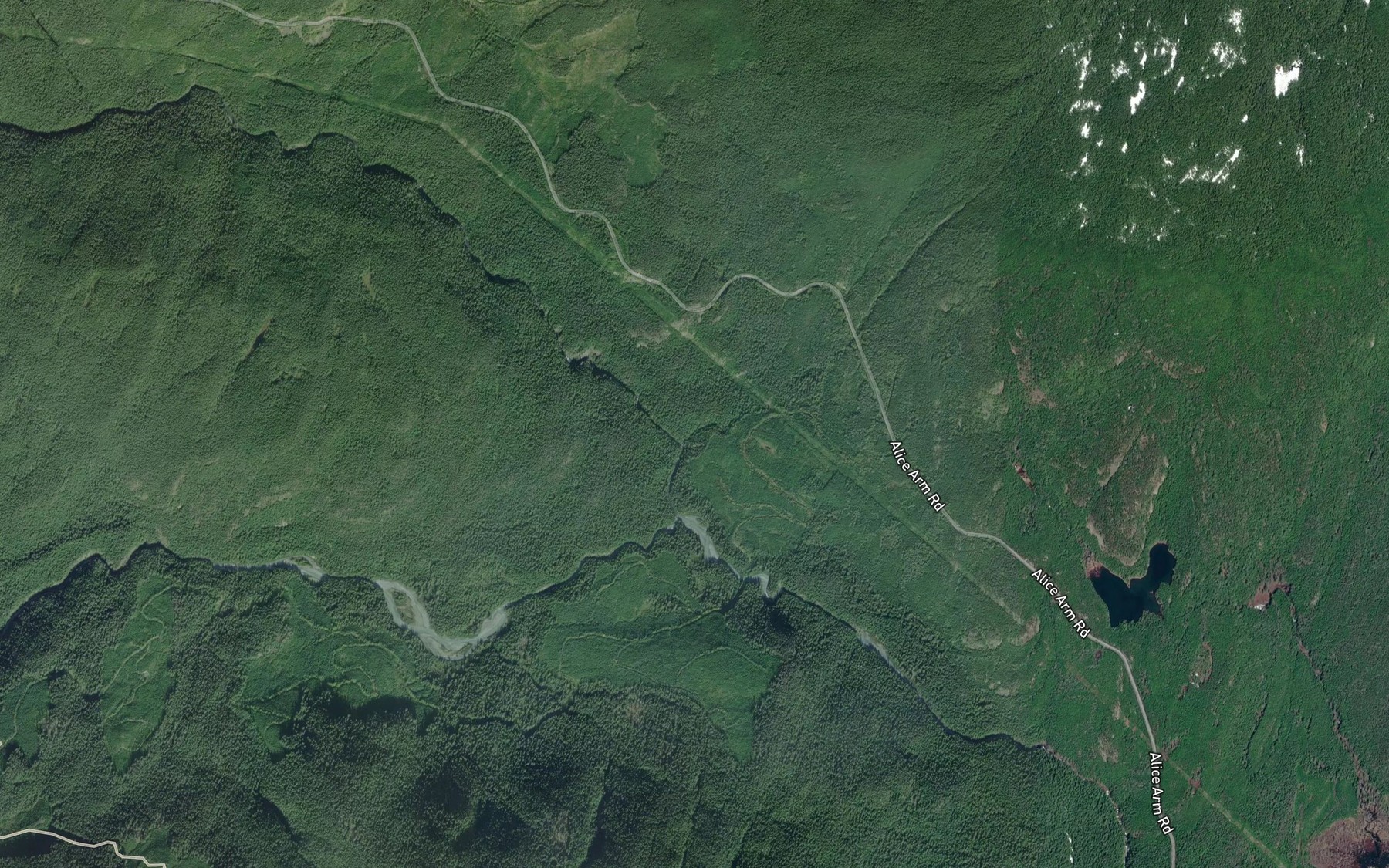Satellite map of the Hoan Creek