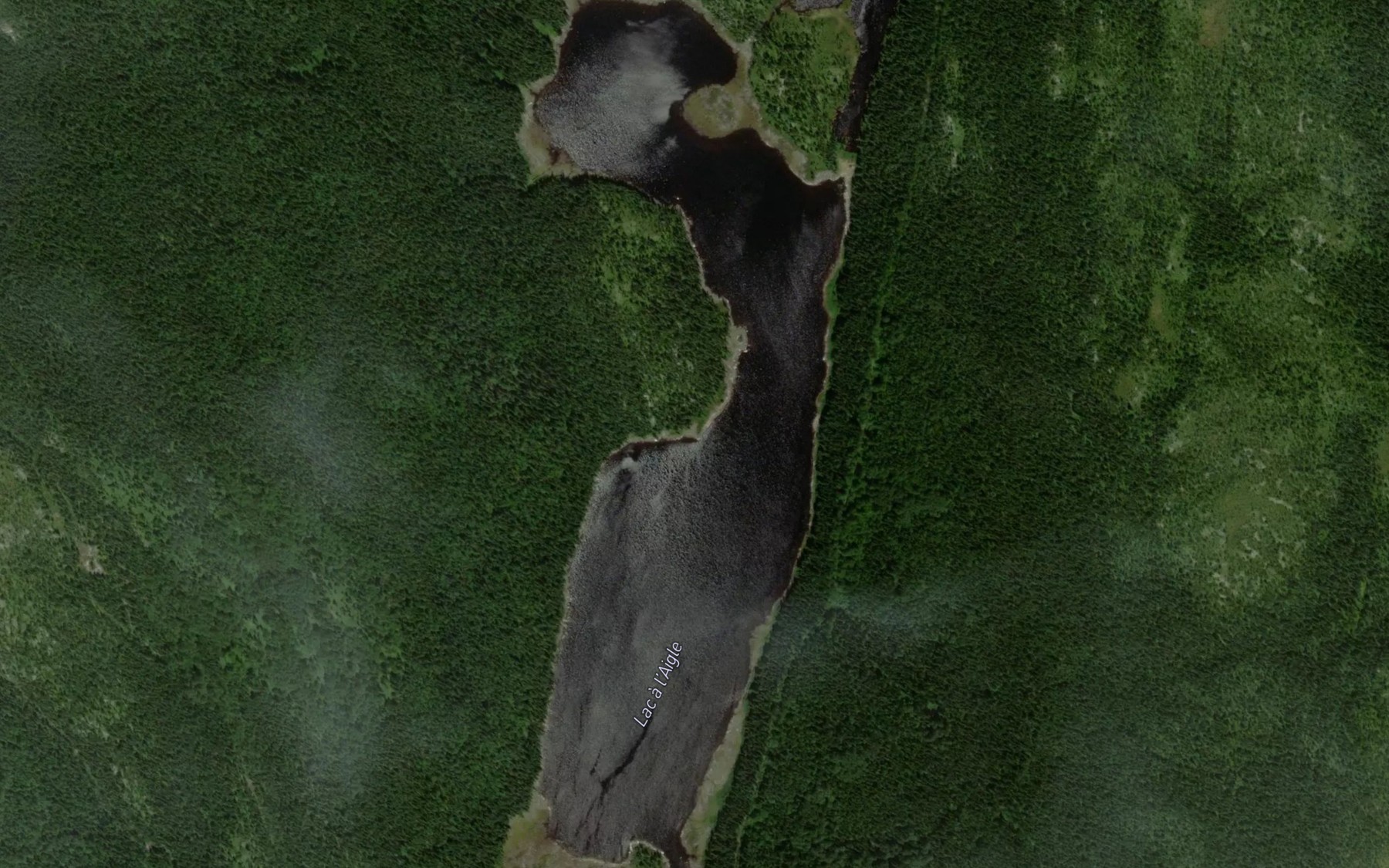Satellite map of the Lac a l'Aigle